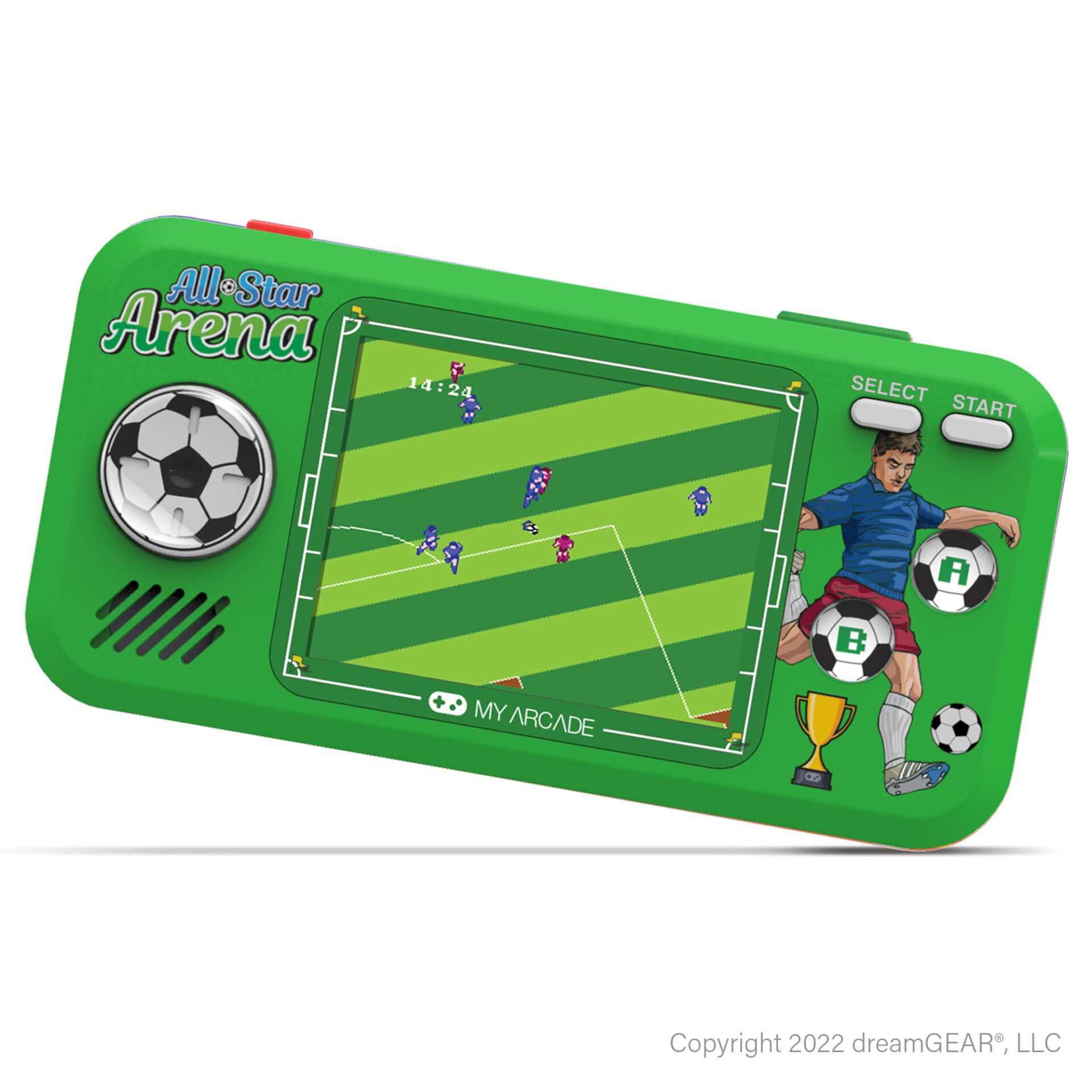 Tasche Spielkonsole, Fußball Spielgerät, grün, handheld, Spielanzeige