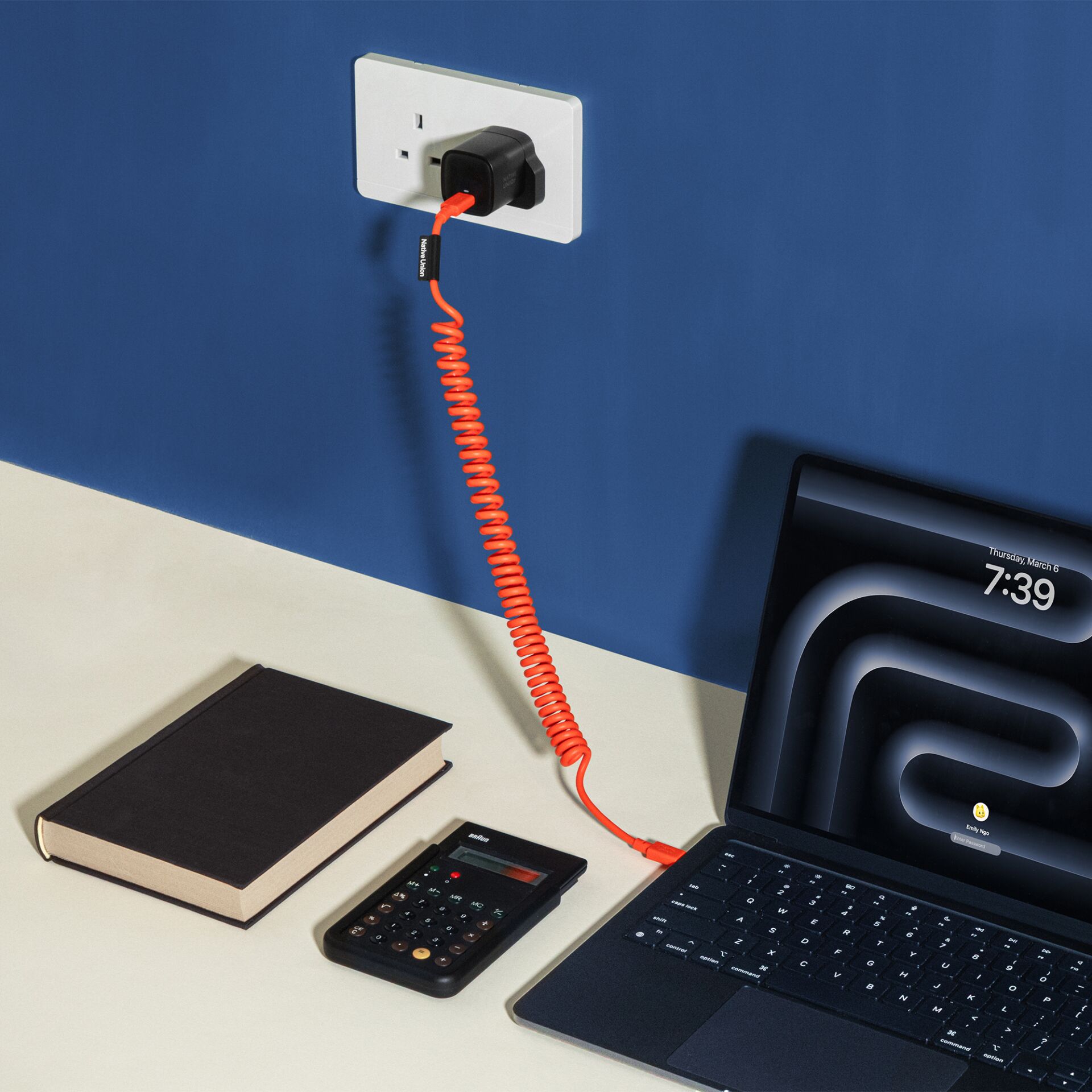 computer, laptop, Ladekabel, Kabel, Arbeitsplatz