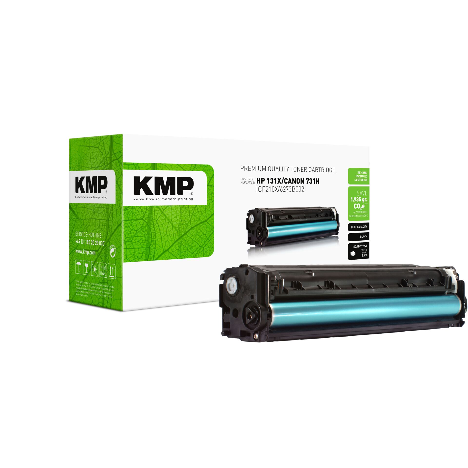 Computerausrüstung, Elektronik, Hardware, Maschine, Toner Cartridge, HP Canon kompatibel, Cyan Trommel, Schwarz Toner, KMP Box