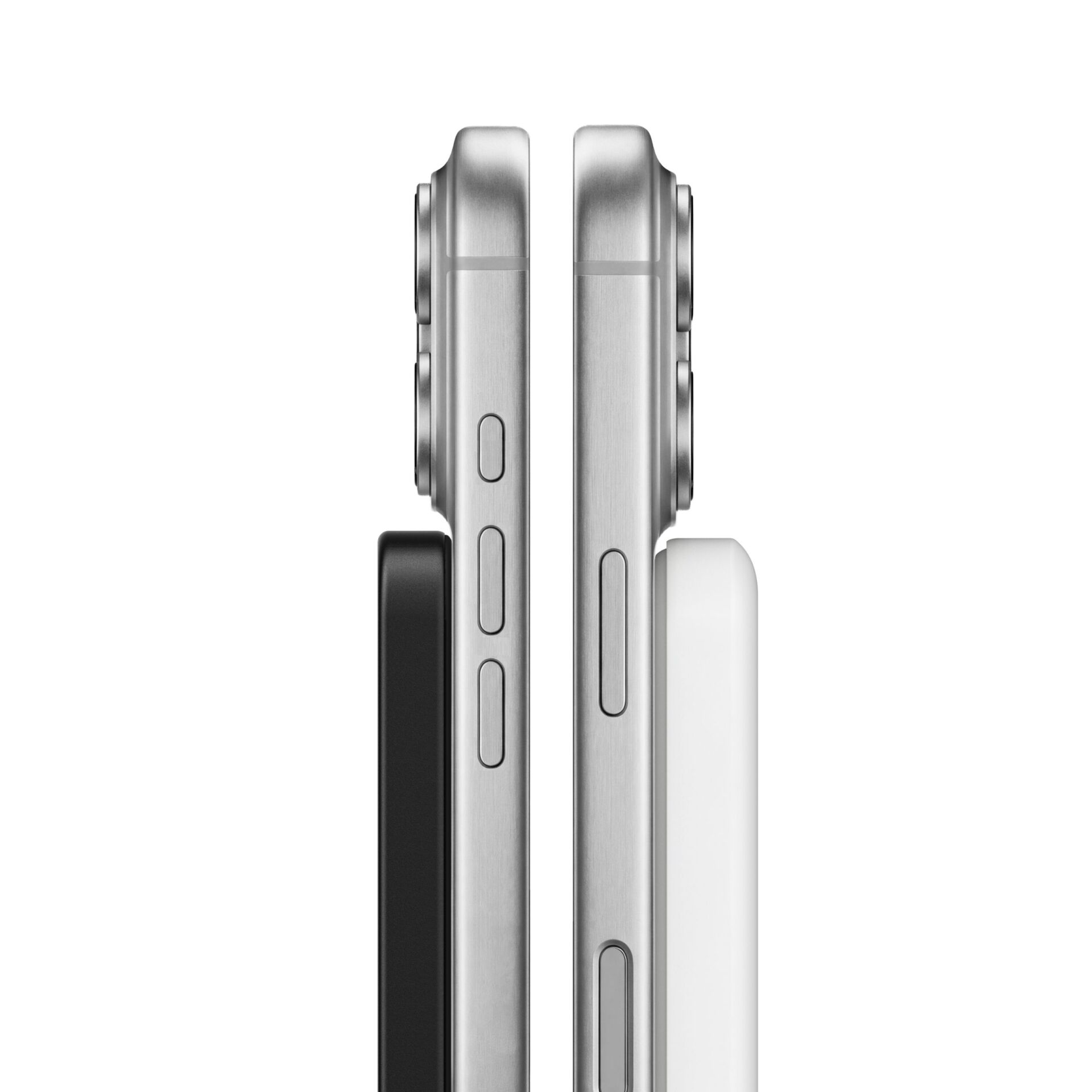  Smartphone, Seitliche Ansicht, Lautstärketasten, Metallrahmen, Silicone Hülle