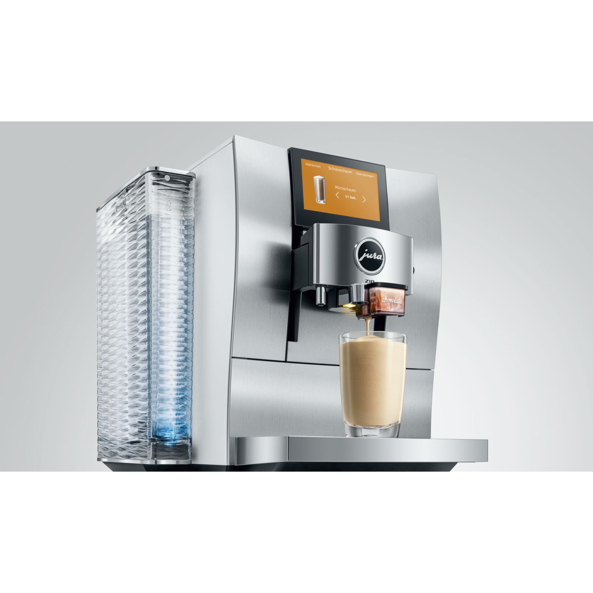 Kaffeemaschine, Espresso, Milchkaffee, Edelstahl, Display