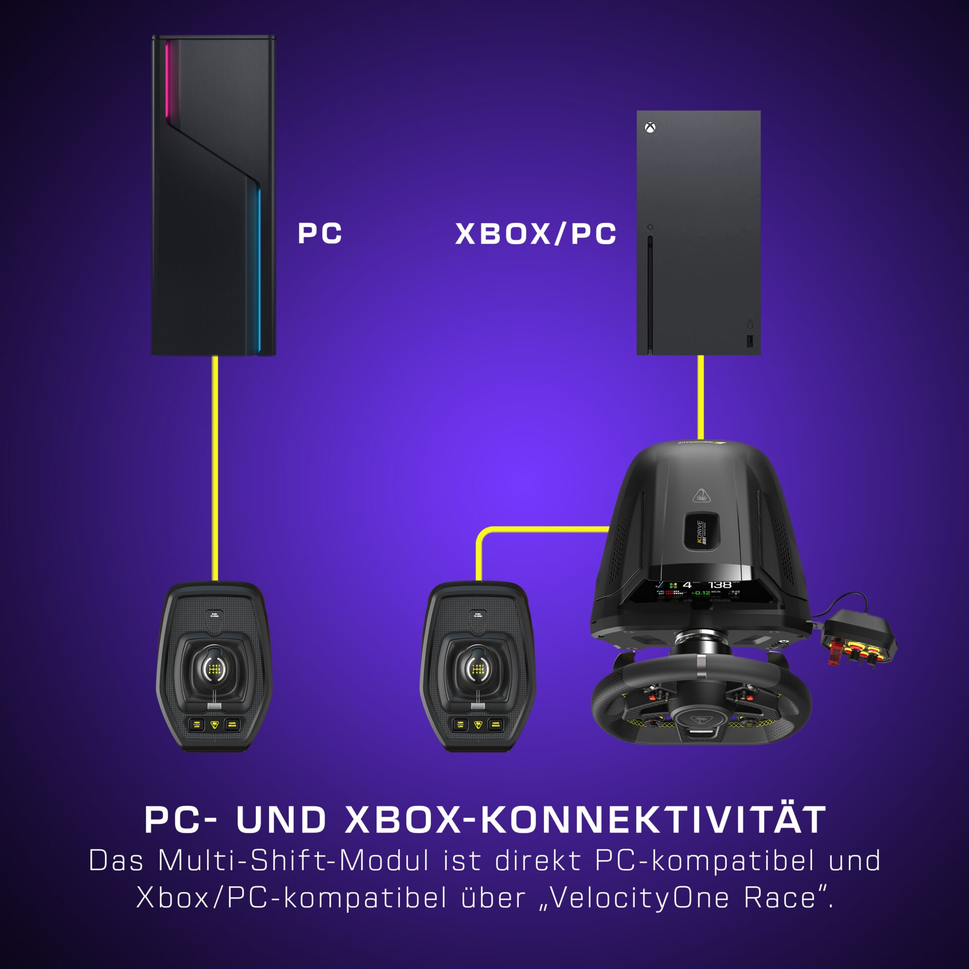 PC, Xbox/PC, Konnektivität, Multi-Shift-Modul, Headset/Hochtalent