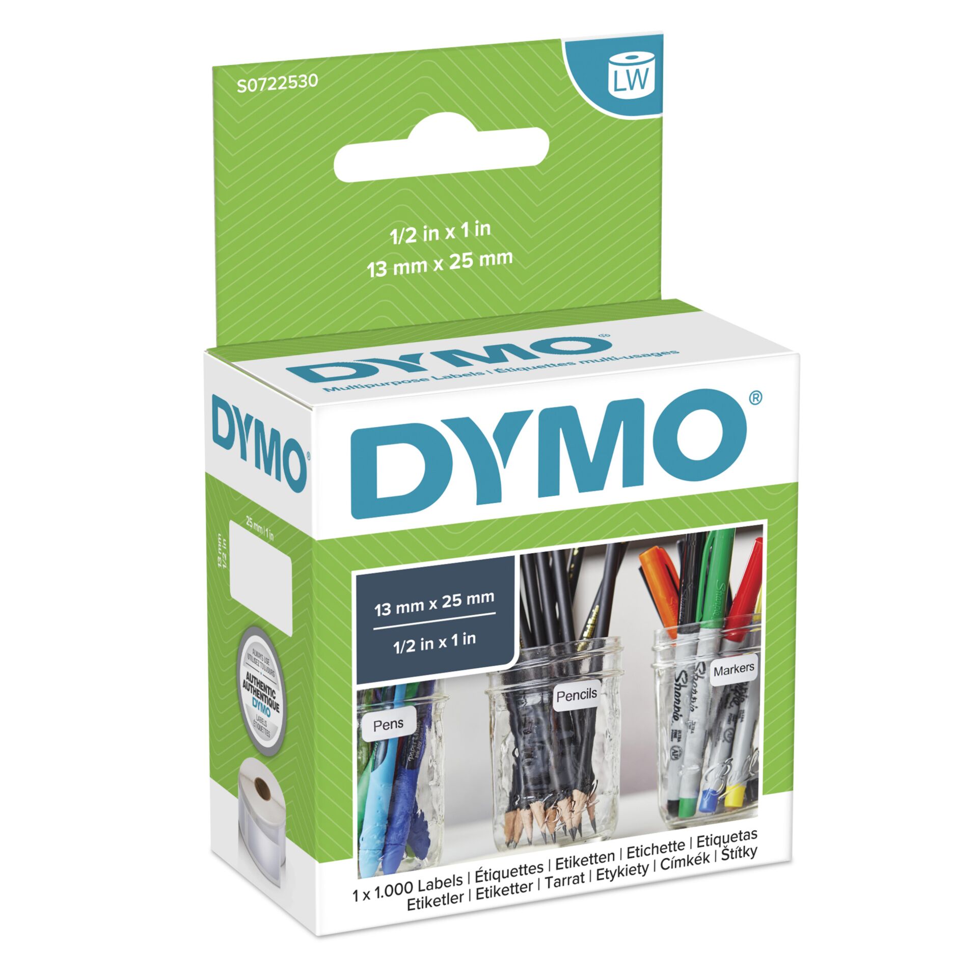 Dymo Vielzweck-Etiketten  25 x 13 mm weiß 1000 St.   11353