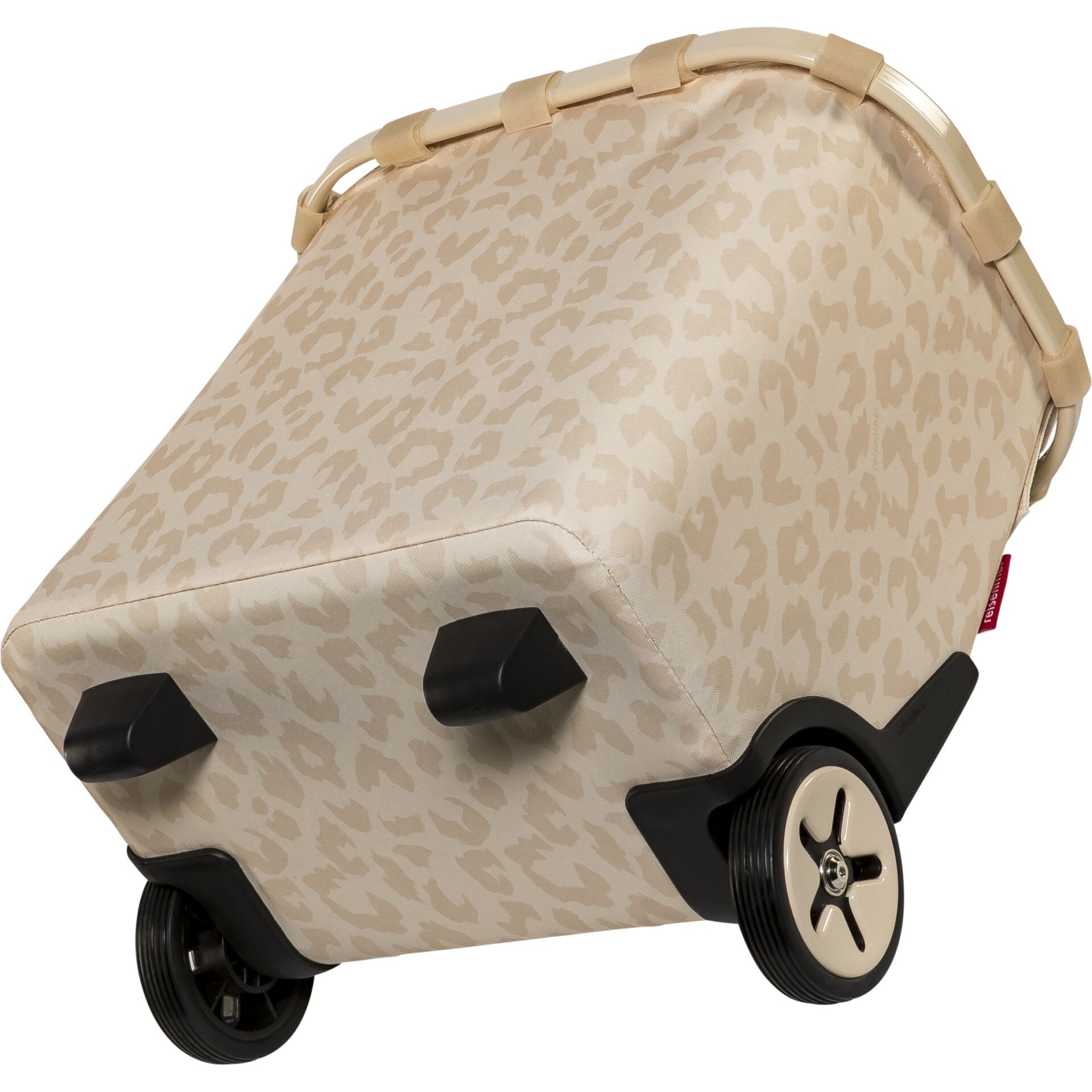 Koffer, Reisegepäck, Leopardentier, Lederlook, Kreuzrollen