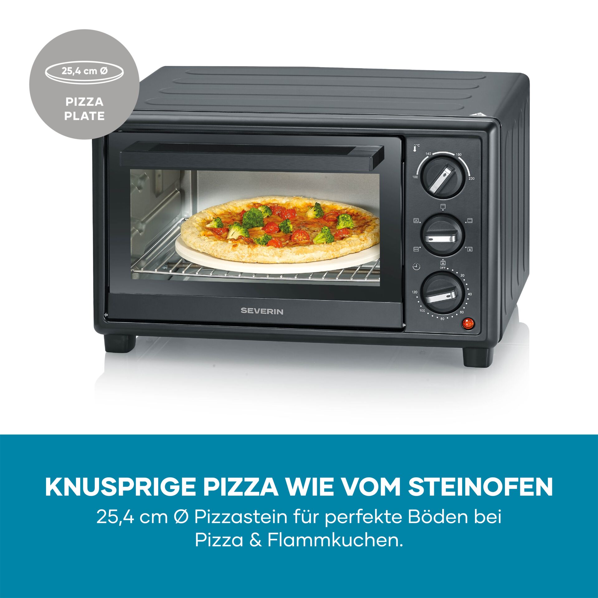 Backofen, Pizzaofen, Pizzaplatte, Temperaturregler, Küchengerät