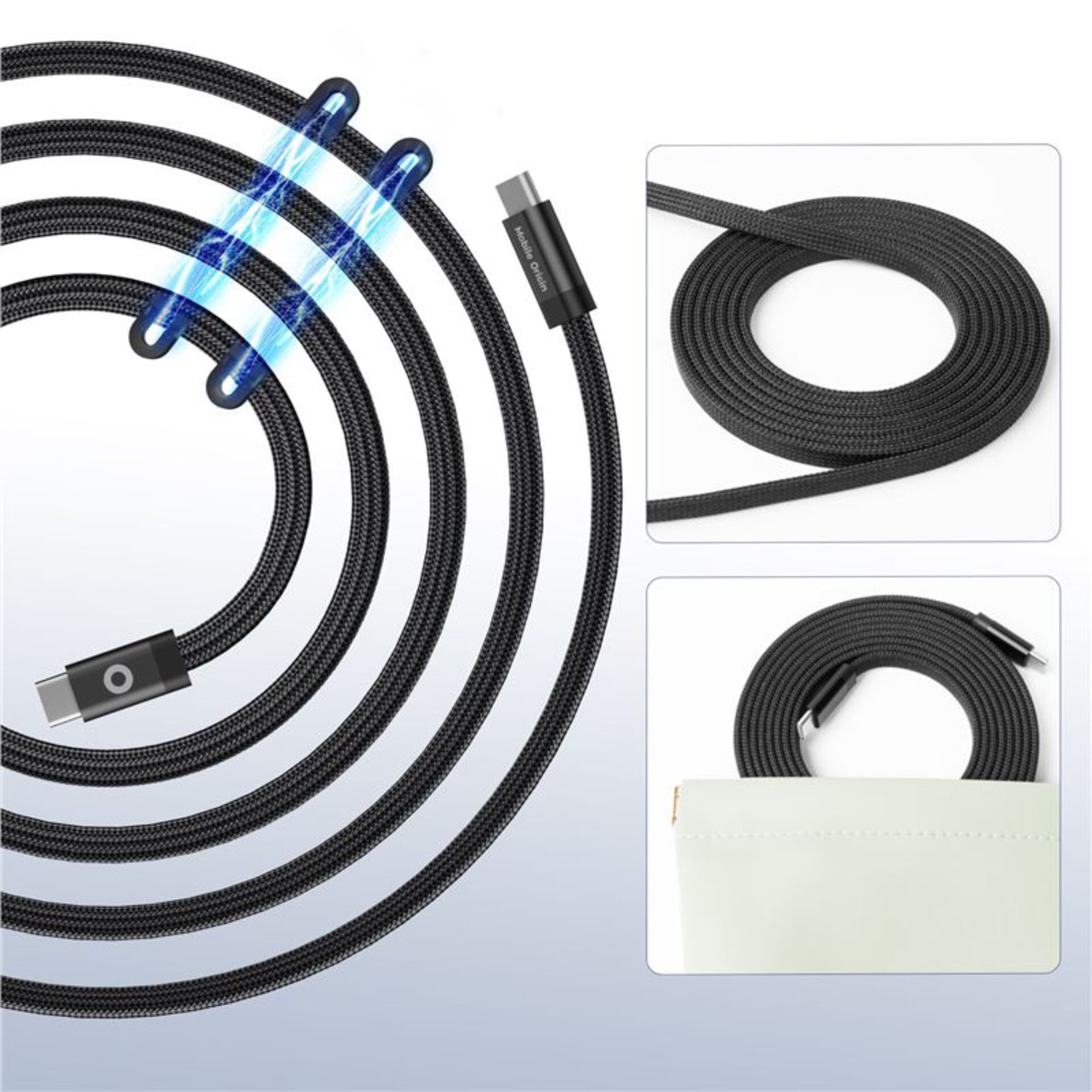 Kabel, Datenkabel, USB-C, geflochten, Ladekabel