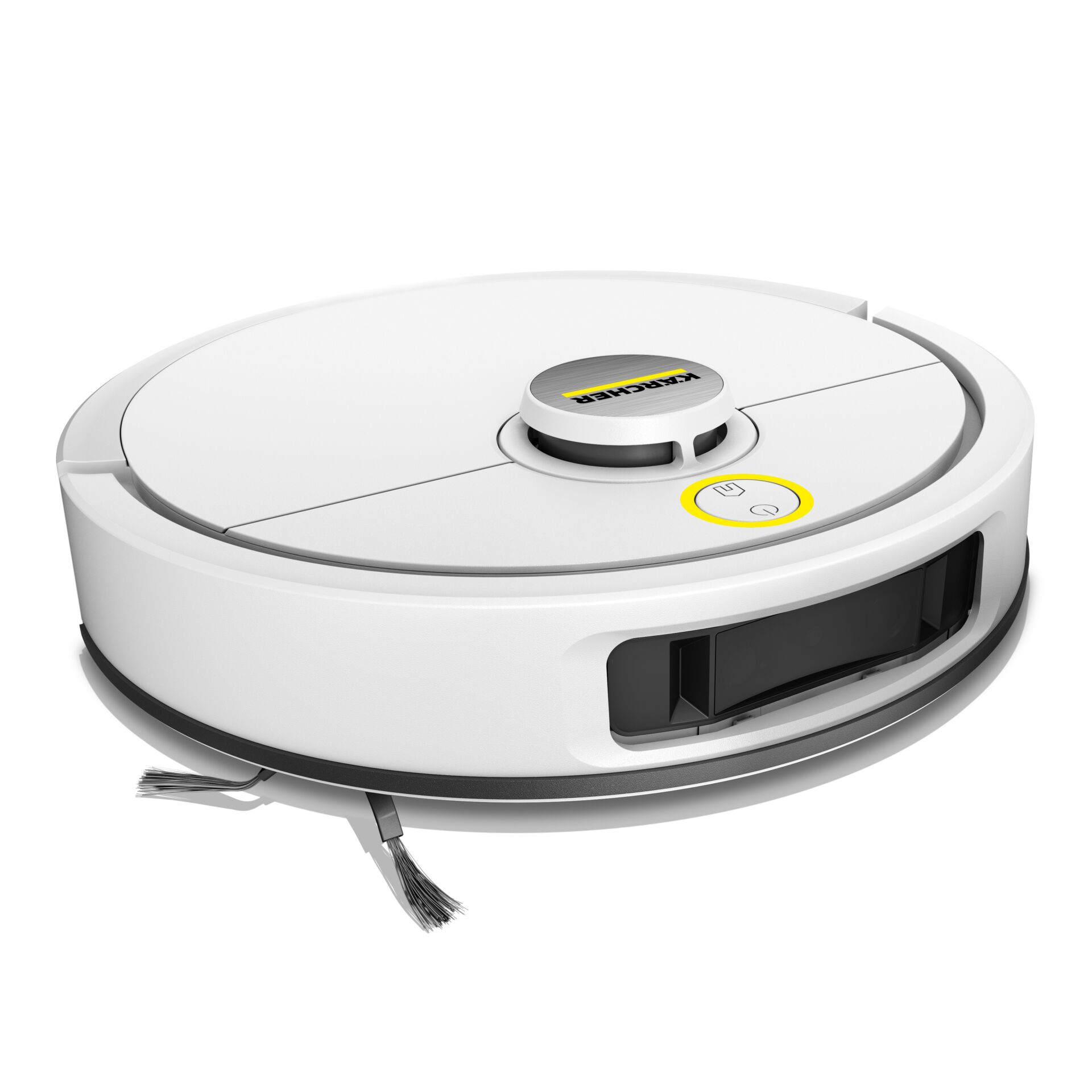 Robot Vacuum, Bodenreinigung, Weiße Runde, Lade-/Dockstation, Bürstenläufer