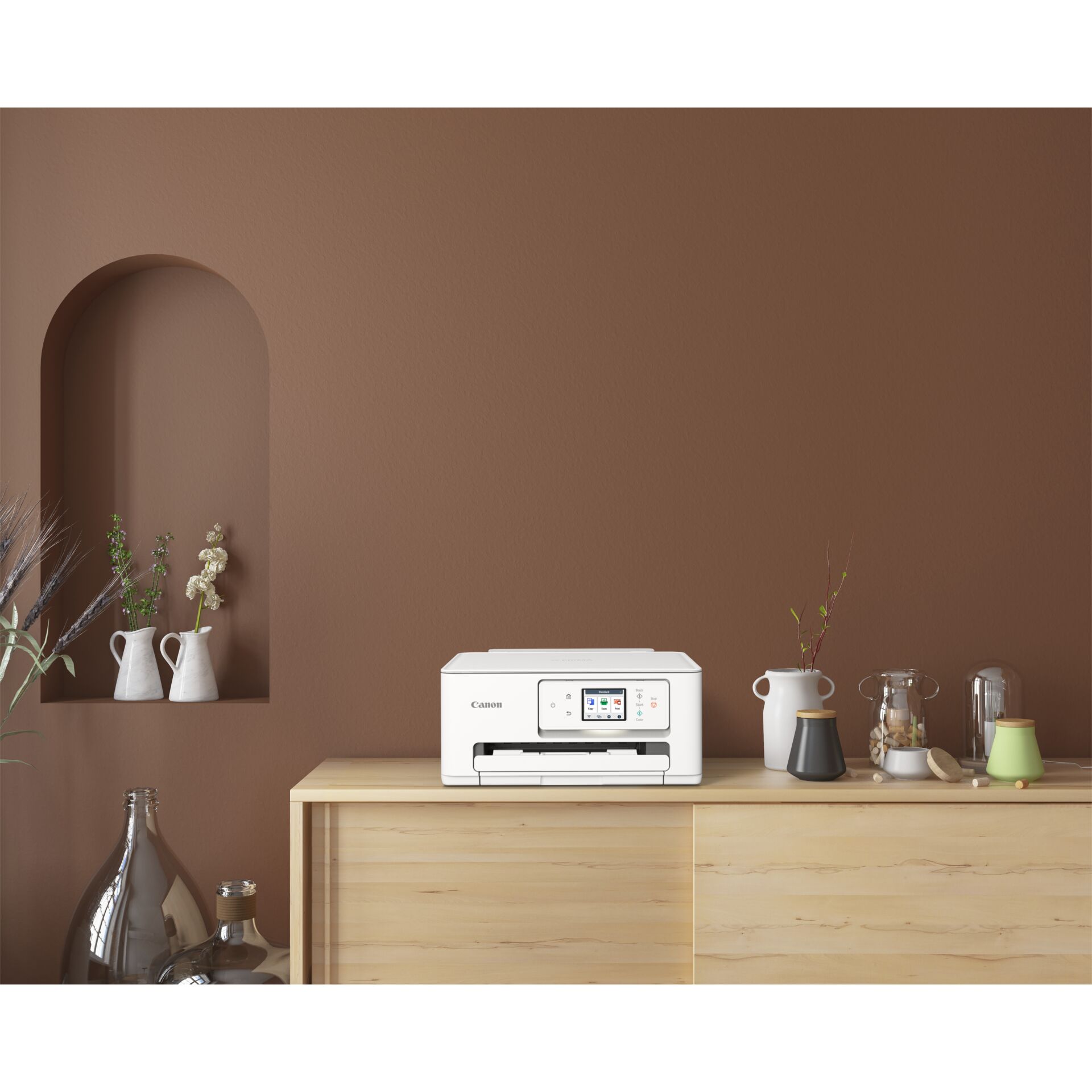 Innenarchitektur, Pflanze im Topf, Töpferei, Anrichte, Krug