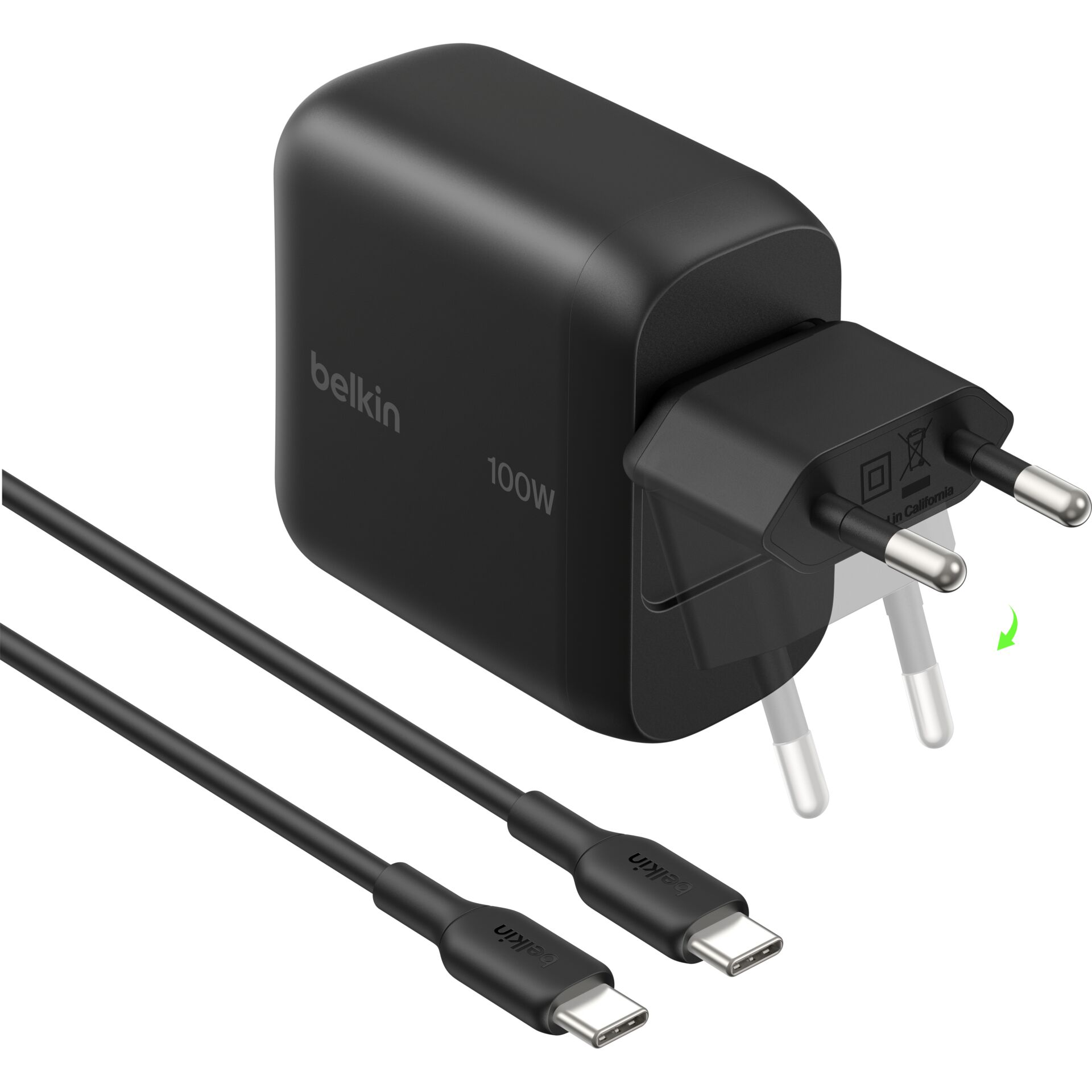 Ladegerät, 100W, USB-C, DP+Power Delivery, Reiseladegerät