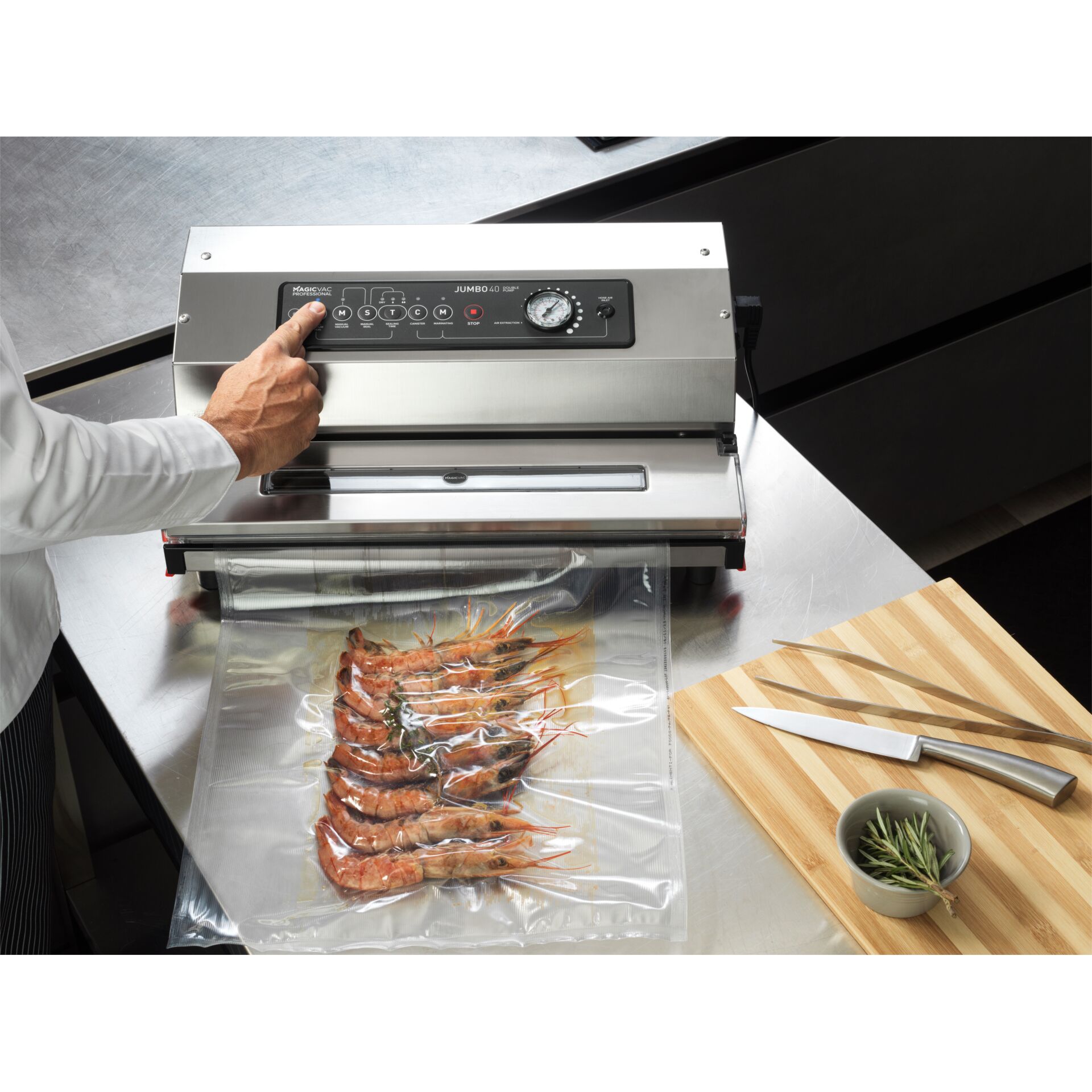 Vakuumfolie, Gefrierbeutel, Shrimps, Küchengerät, Vakuumierer