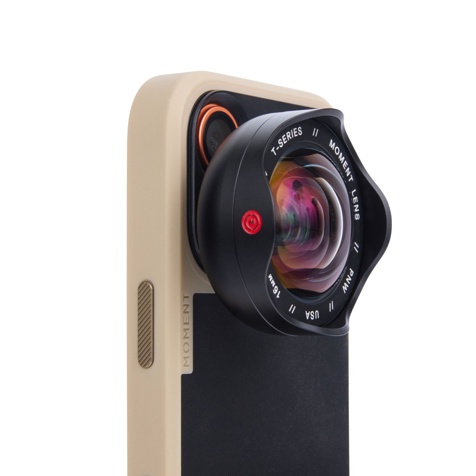 smartphone, grün, hülle, kamera, objektiv, Moment Lens, Clip-on Lens, Phone Lens, Beige Phone Case, Black Lens Holder, Moment-Linse, Handy-Linse, Clip-on-Linse,  Smartphone-Zubehör, T-Serie Linse