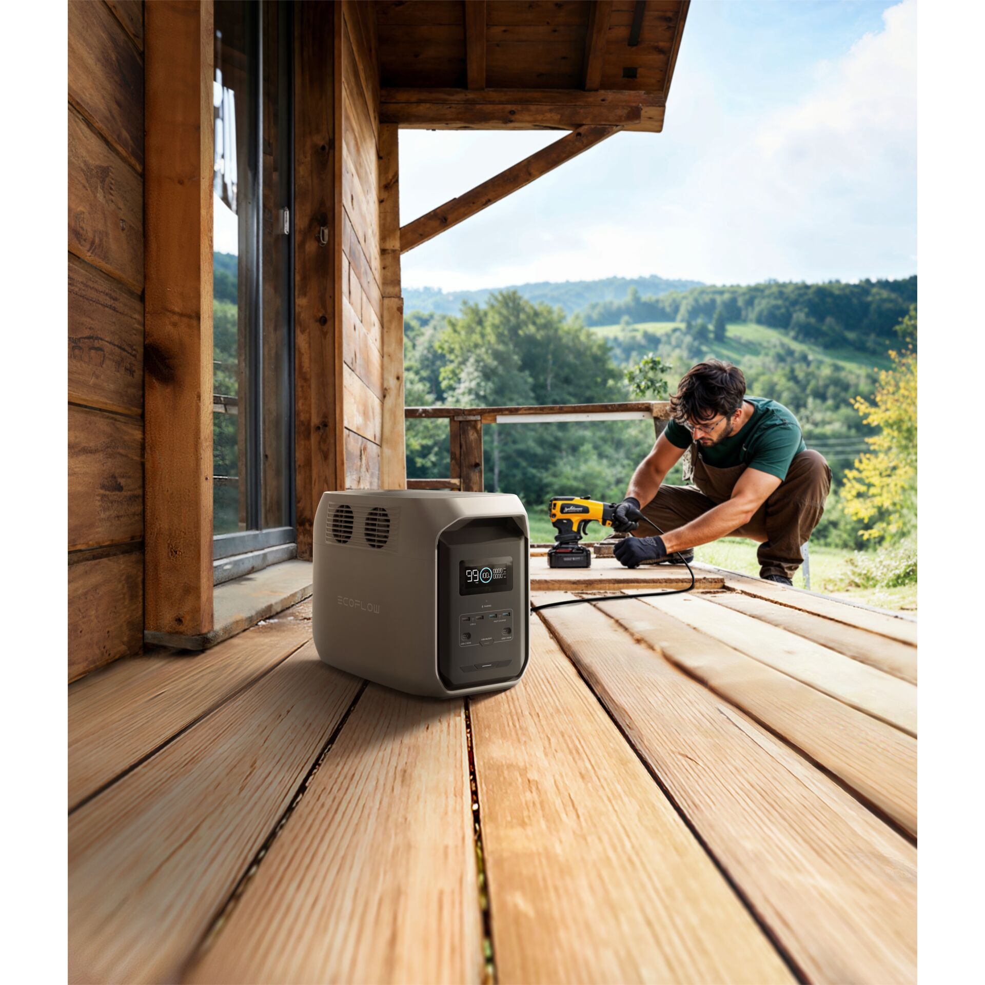 Innenarchitektur, Elektrische Bohrmaschine, Handschuh, Mann, Person