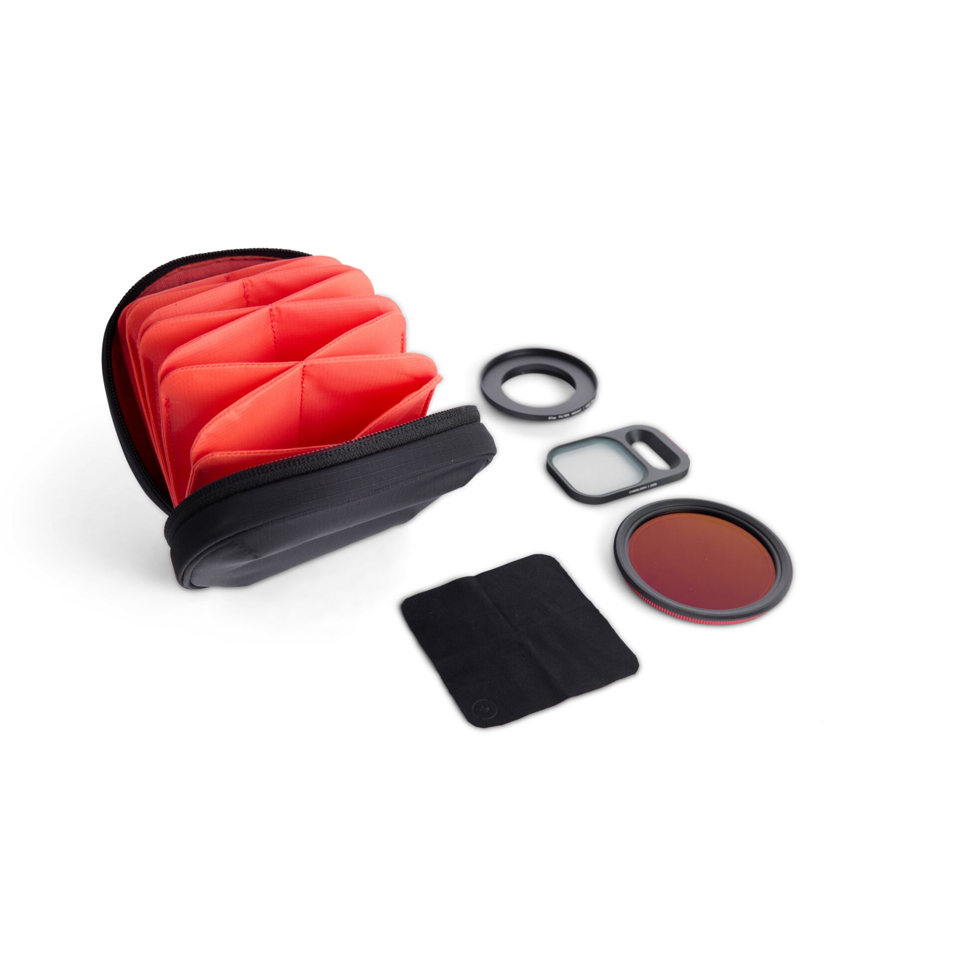 Reisetasche, Filterhalter, Filtereinsatz, Stirnfilter, Reinigungstuch