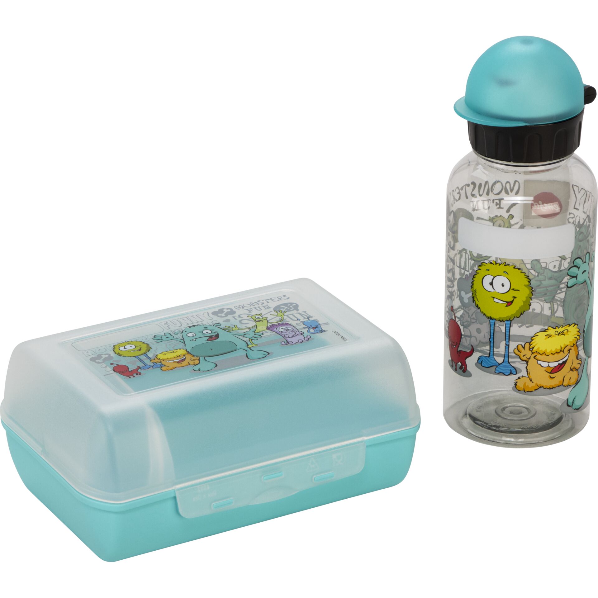 Emsa Kinder Set Trinkflasche  0,4l Brotdose Monster 518138