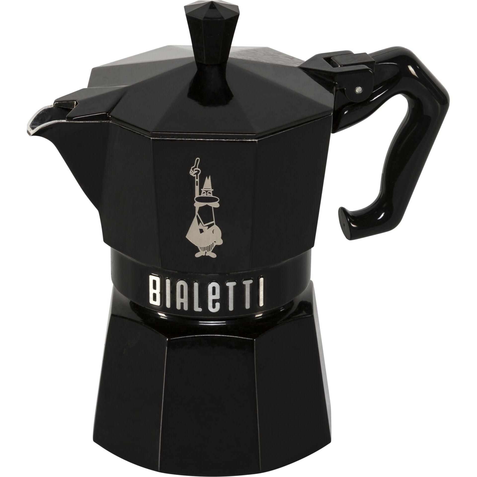 Kaffeemaschine, Espressokocher, Moka-Kaffeebereiter, schwarz, Retro