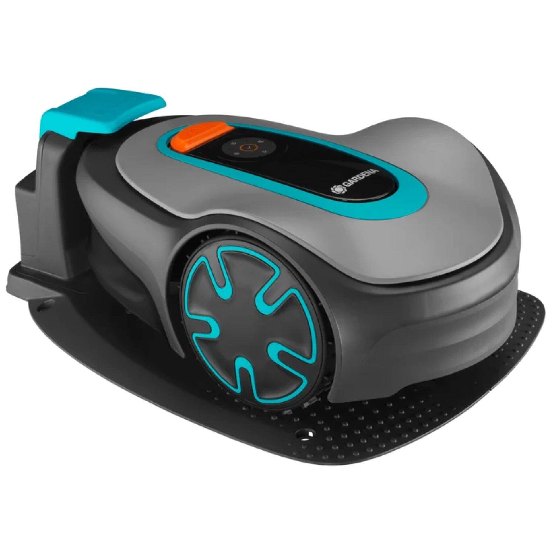 Rasenmähroboter, Roboter, Gartenroboter, Blau, Gummirad
