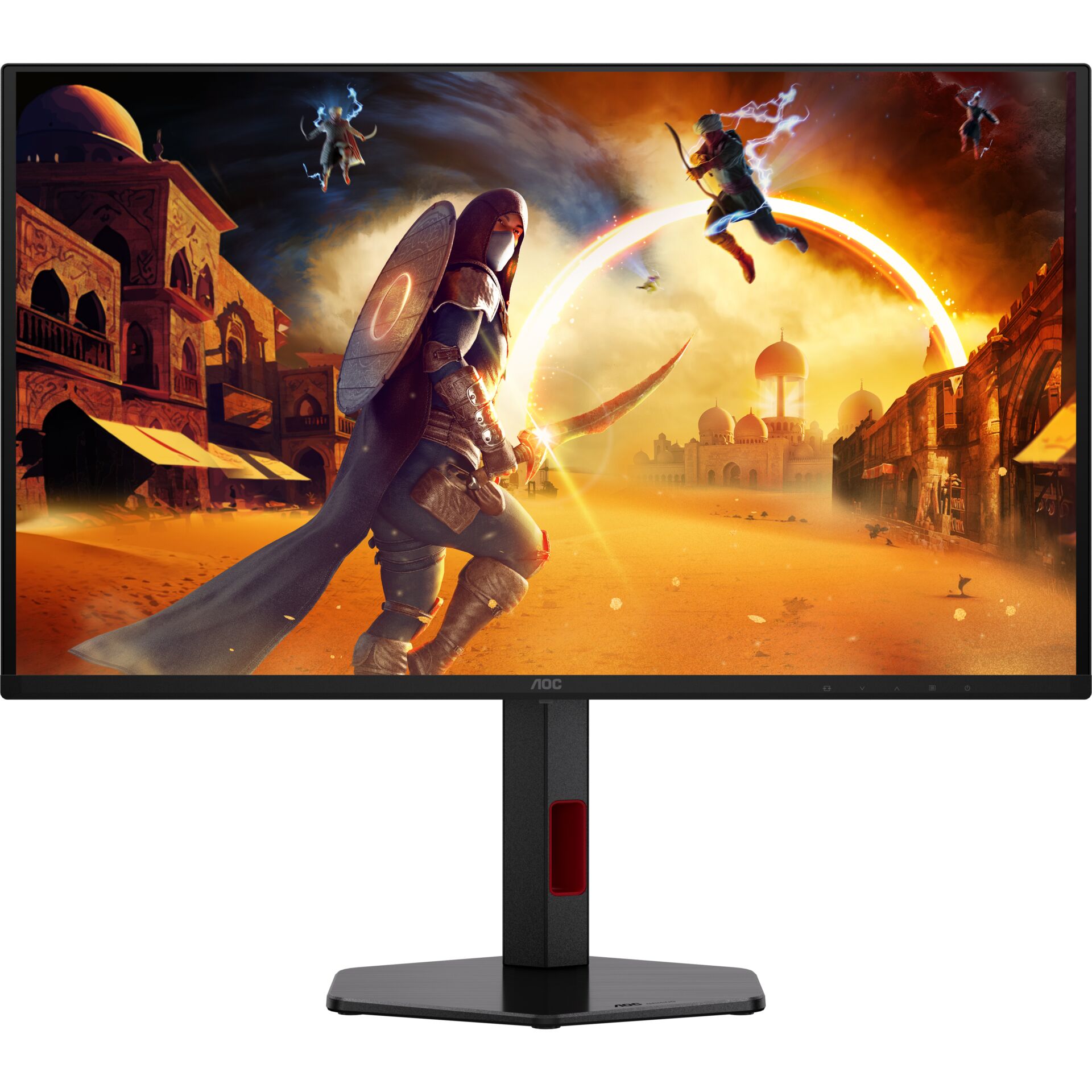 monitor, gaming, curved, LCD, stand