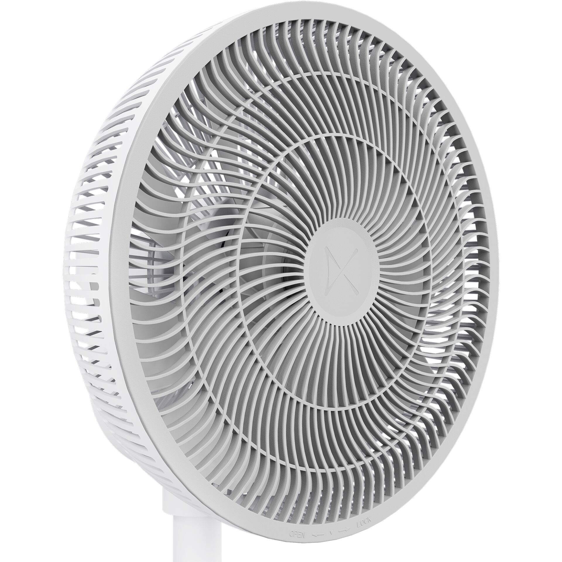 Standventilator, Mustergrill, Tischventilator, weiße Farbe, verstellbare Höhe