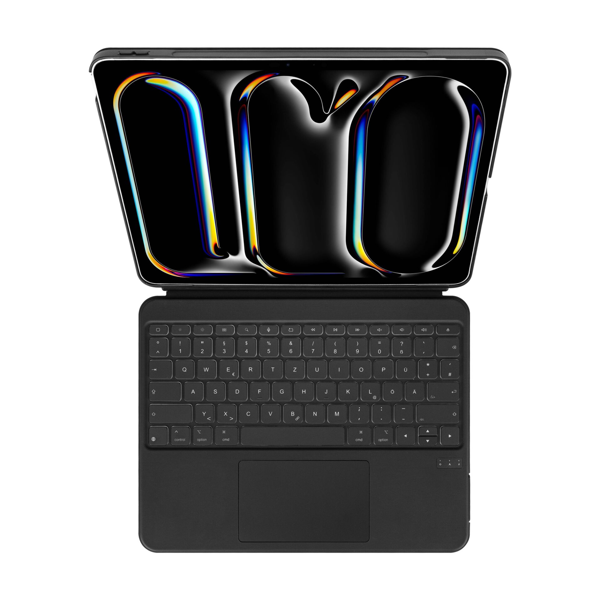 Tablethülle, Hülle, Schwarz, Kunstleder, Kartenfach, tablet, 2-in-1, Tastatur, schwarz, Bildschirm