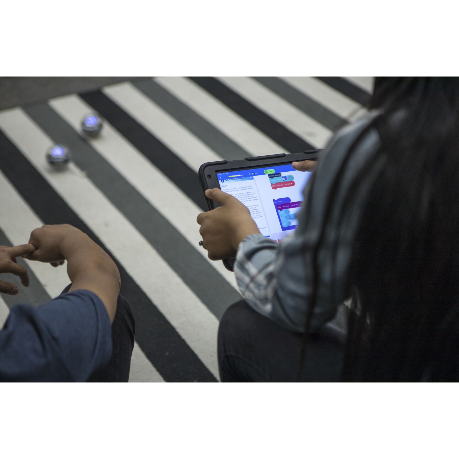 Straße, Asphalt, Computer, Person, Tablet-Computer