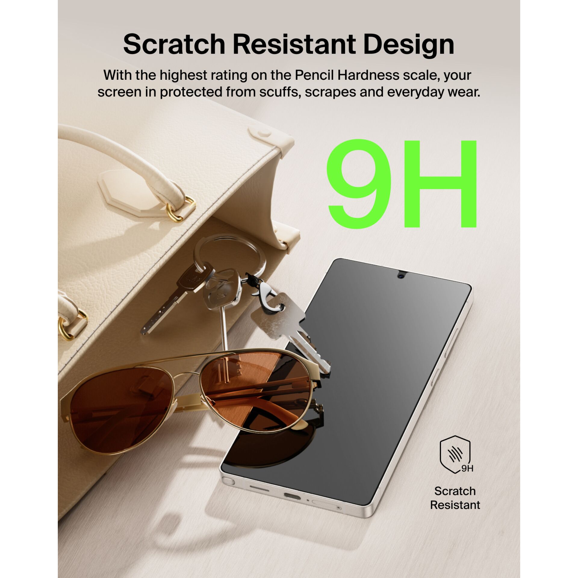 Telefonbildschirm,  kratzfest, 9H, Smartphone, Brille?