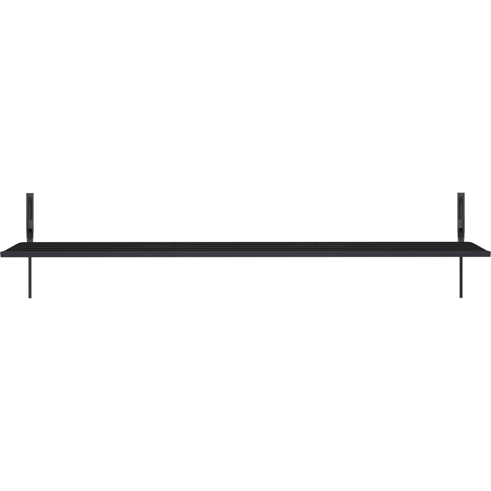 Regalwand, Wandregal, Küchenseilregal, schwarz, bauholzoptik