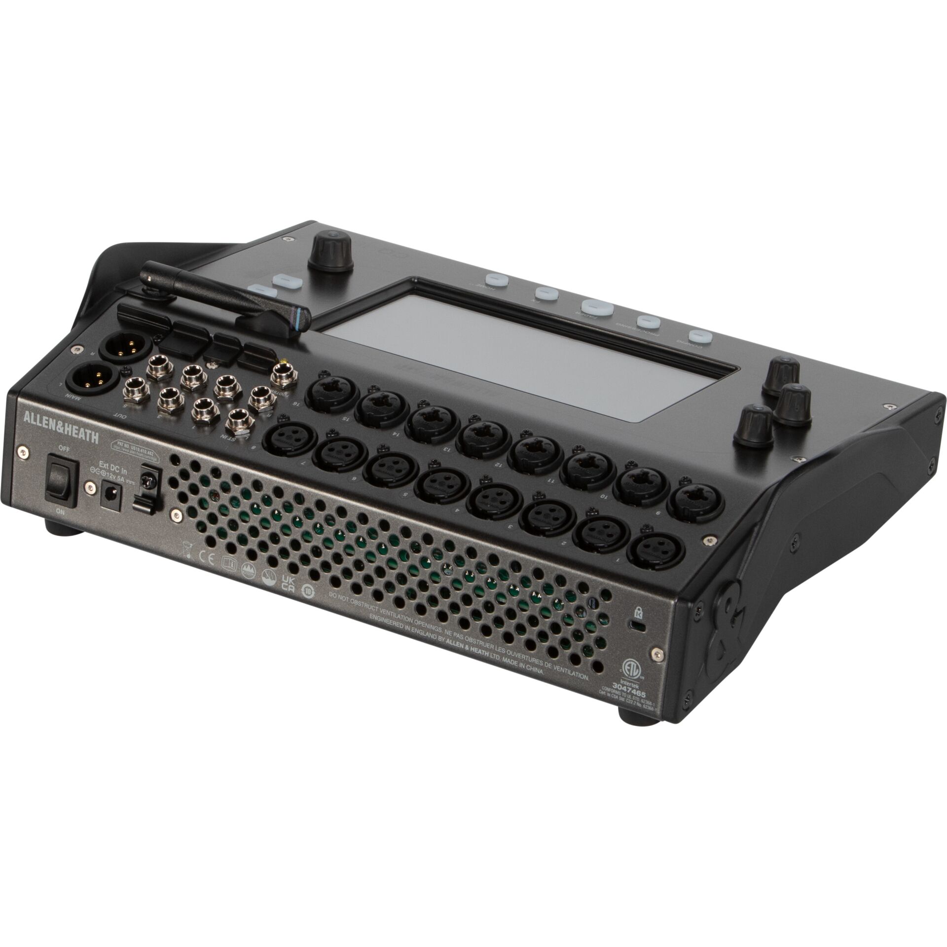 Audio‑Interface, Racksystem, Mehrkanal‑Input, Bedienfeld, Allen & Heath sichtbar?