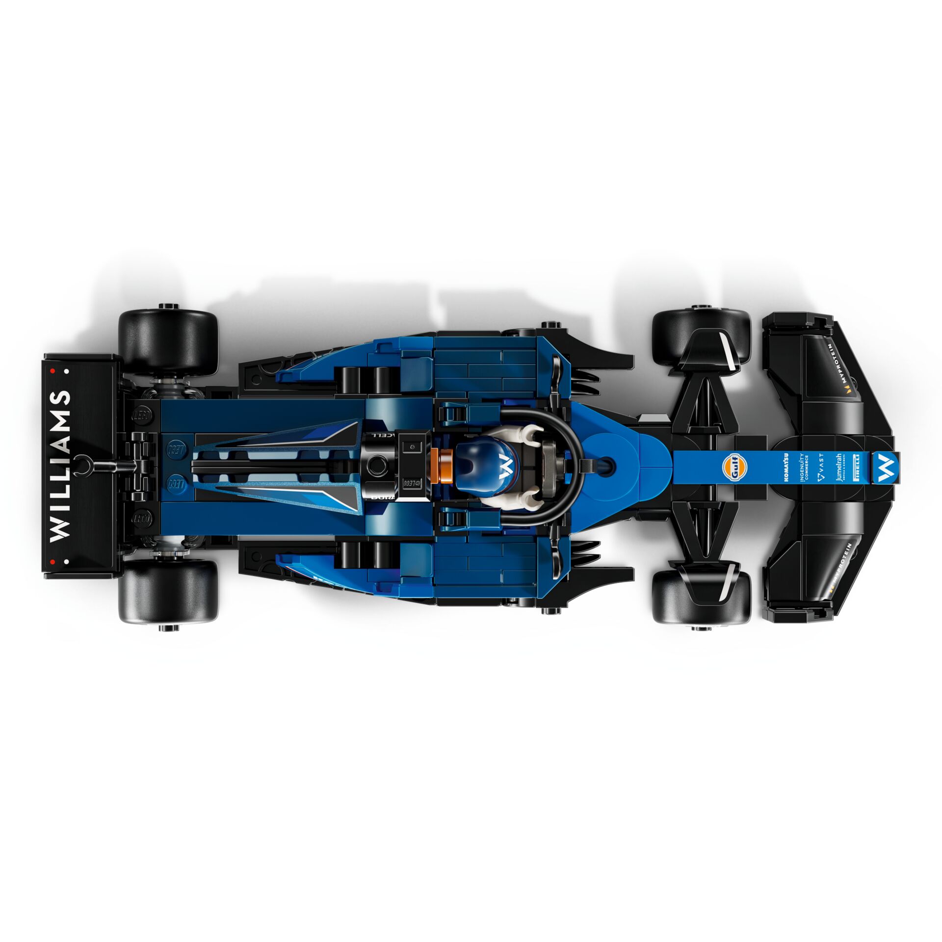 F1-Auto, Blau, Rennwagen, LEGO-Modell, Heckflügel