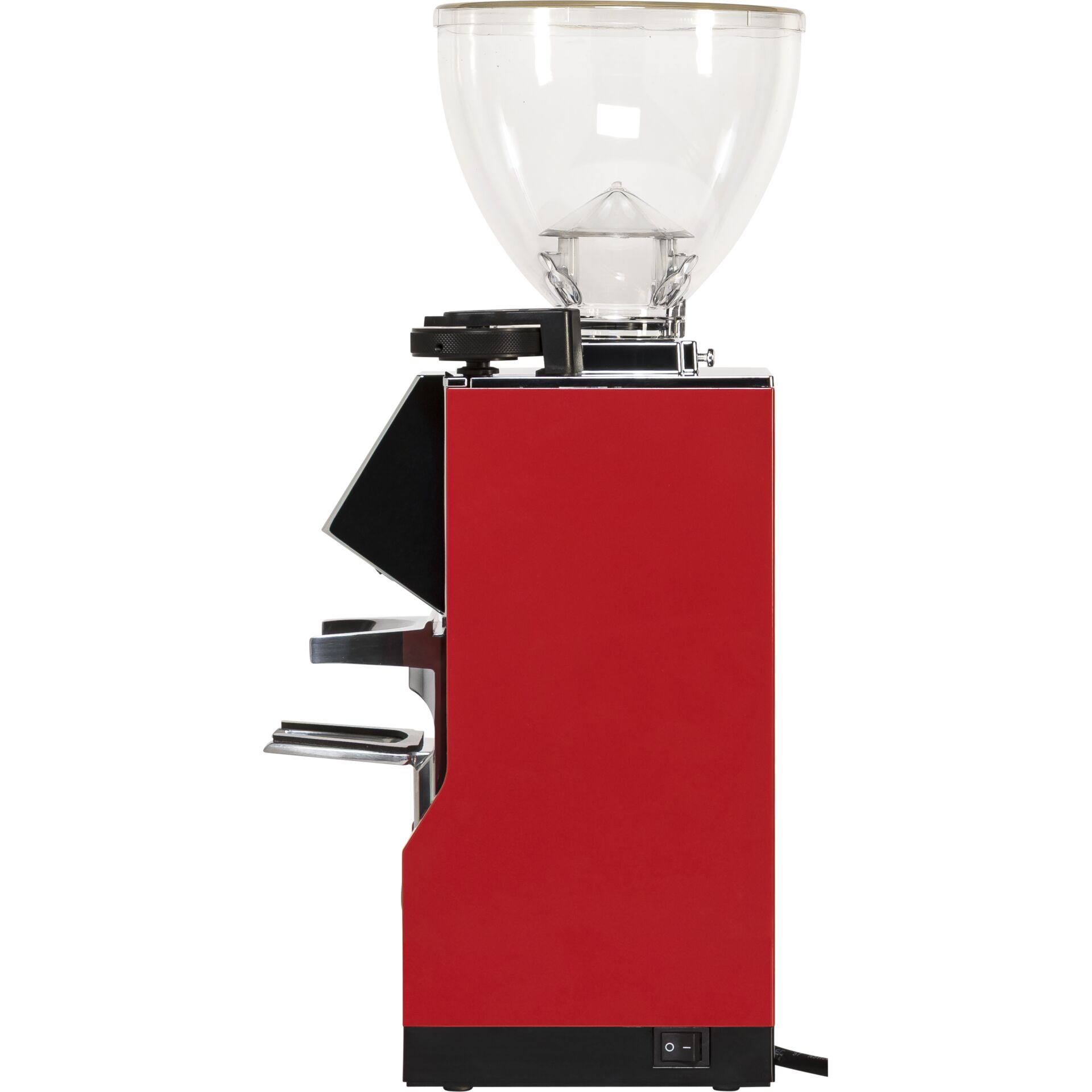 Kaffeevollautomat, Espressomühle?, Kaffeemaschine, roter Korpus, Glaskannenobersicht