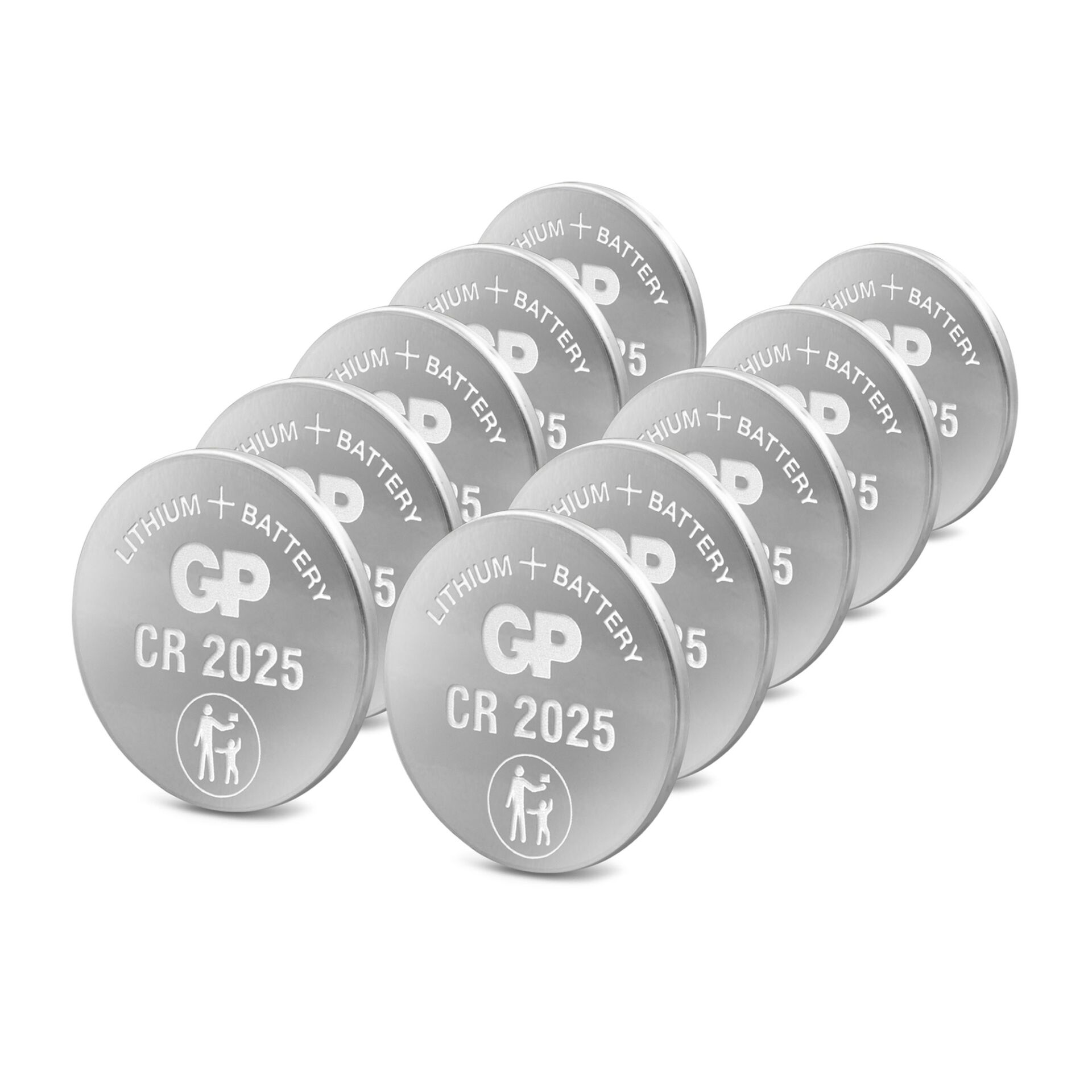 1x10 GP CR 2025 Lithium 3V  10 Stück Knopfzellen  0602025C10