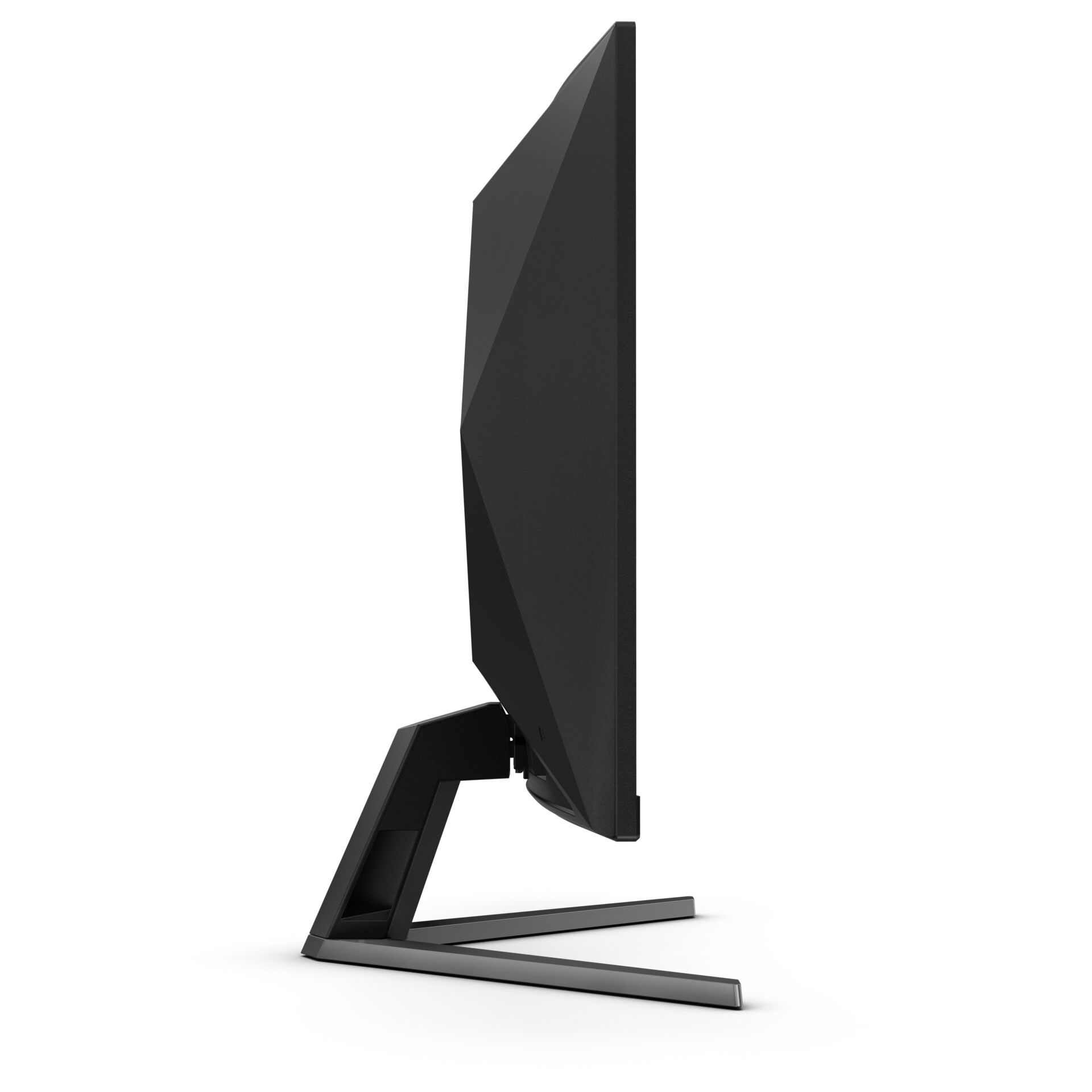 monitor, computer, desktop, schwarz, geneigt