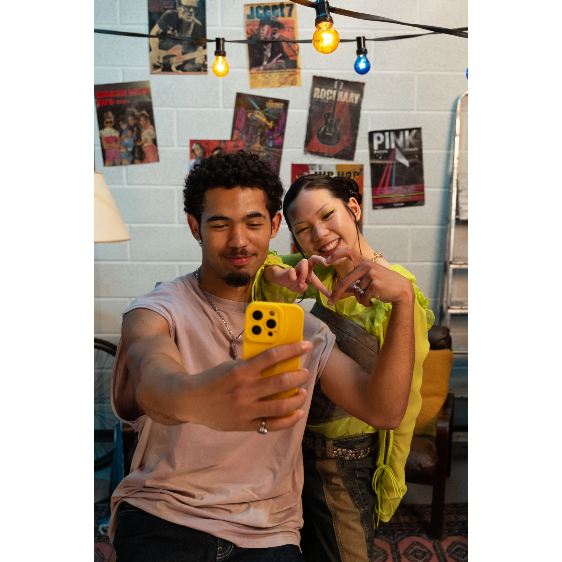 Photographie, Portrait, Handy, Klingeln, Selfie