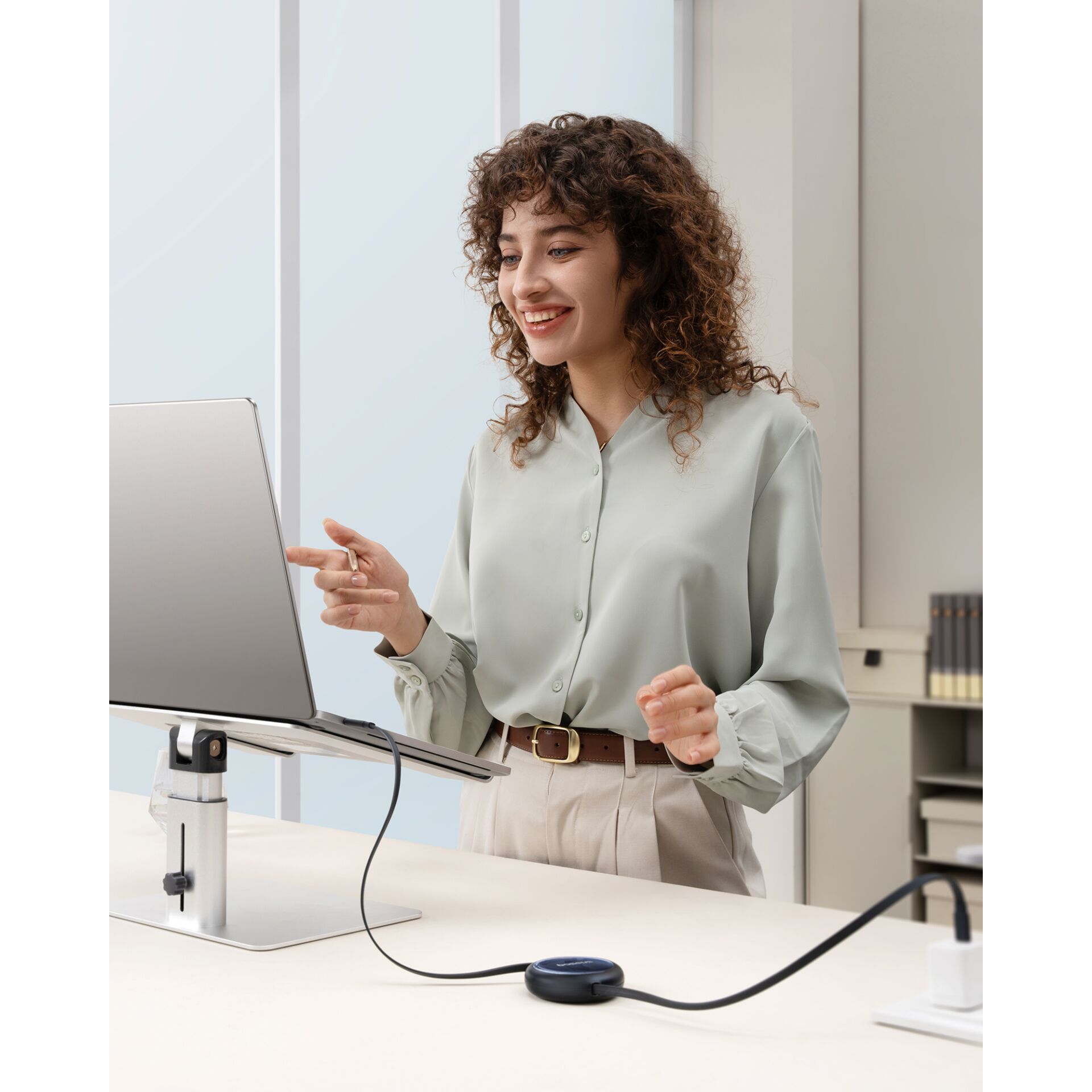 Moebel, Tabelle, Schreibtisch, Laptop, Gürtel