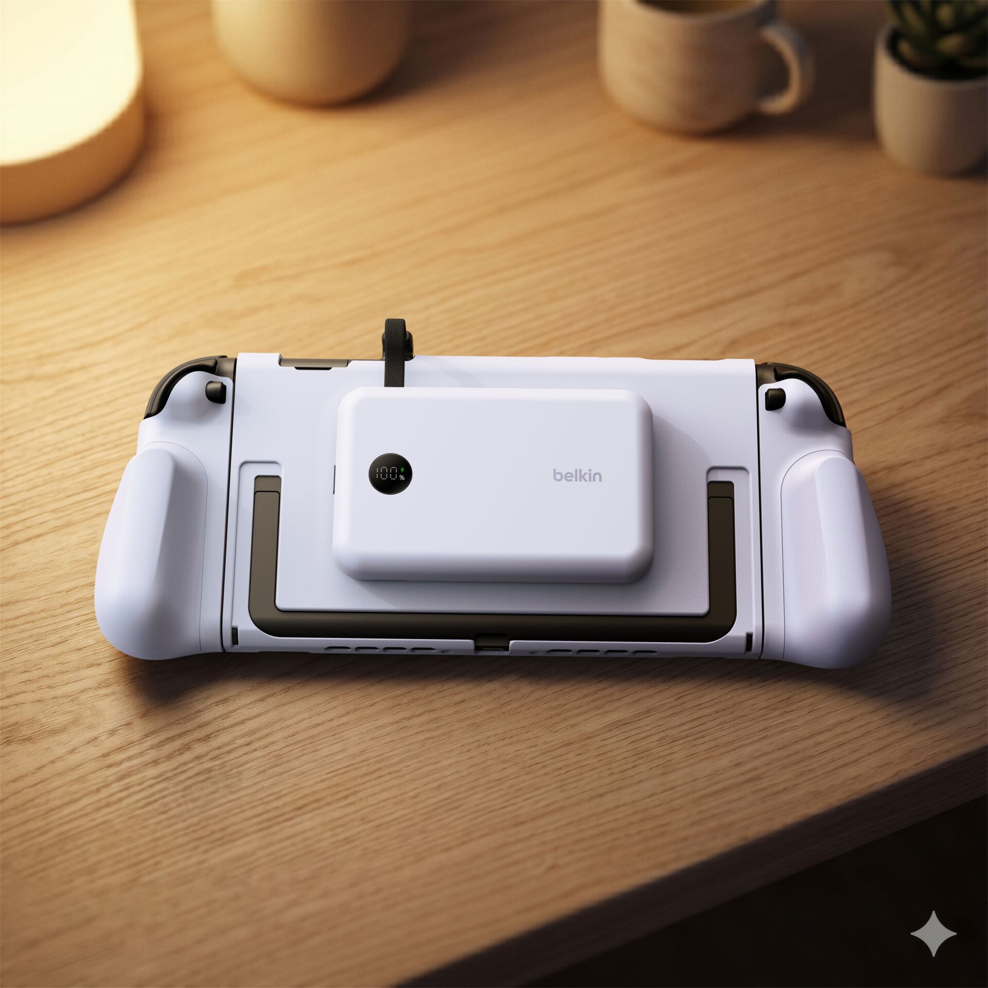 Handheld-Gaming-Konsole, Smartphone-Zubehör, Weißes tragbares Ladegerät, Belkin-Zubehör, Kompaktes Ladegerät