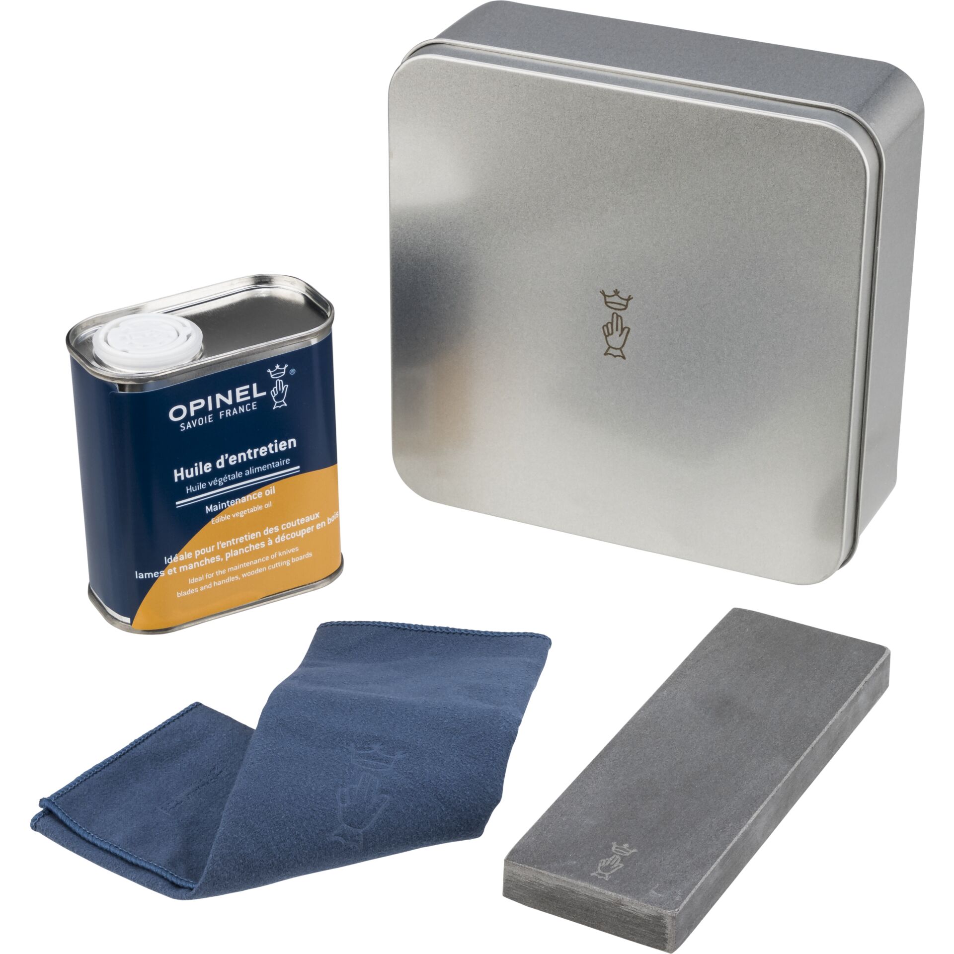 Opinel Pflegeset für Messer und  Opinel-Klingen - Naturstein