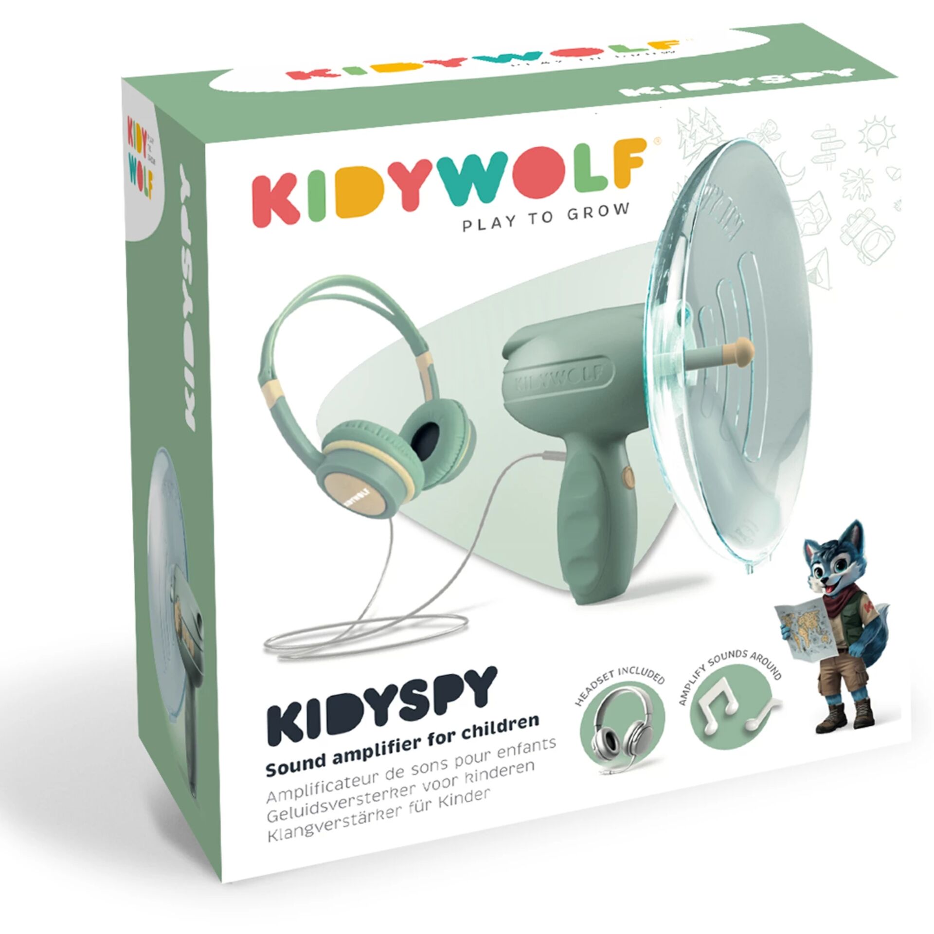Kinder Kopfhörer, Kopfhörer Kind, Sound Amplifier, Sprachverstärker Kind, Kiddywolf Produkt