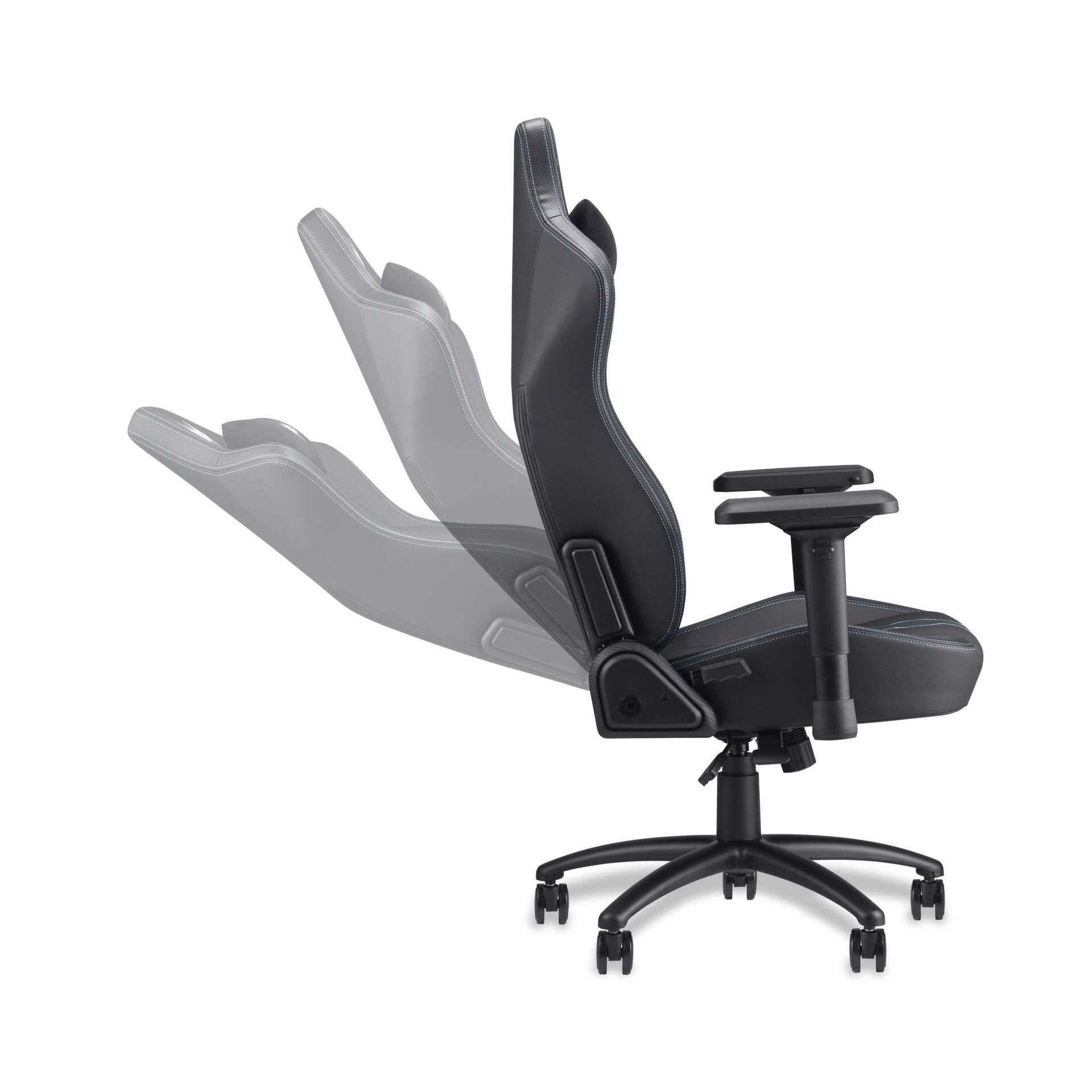 Schreibtischstuhl, Gamingstuhl, verstellbar, Lederoptik, Rollenstuhl