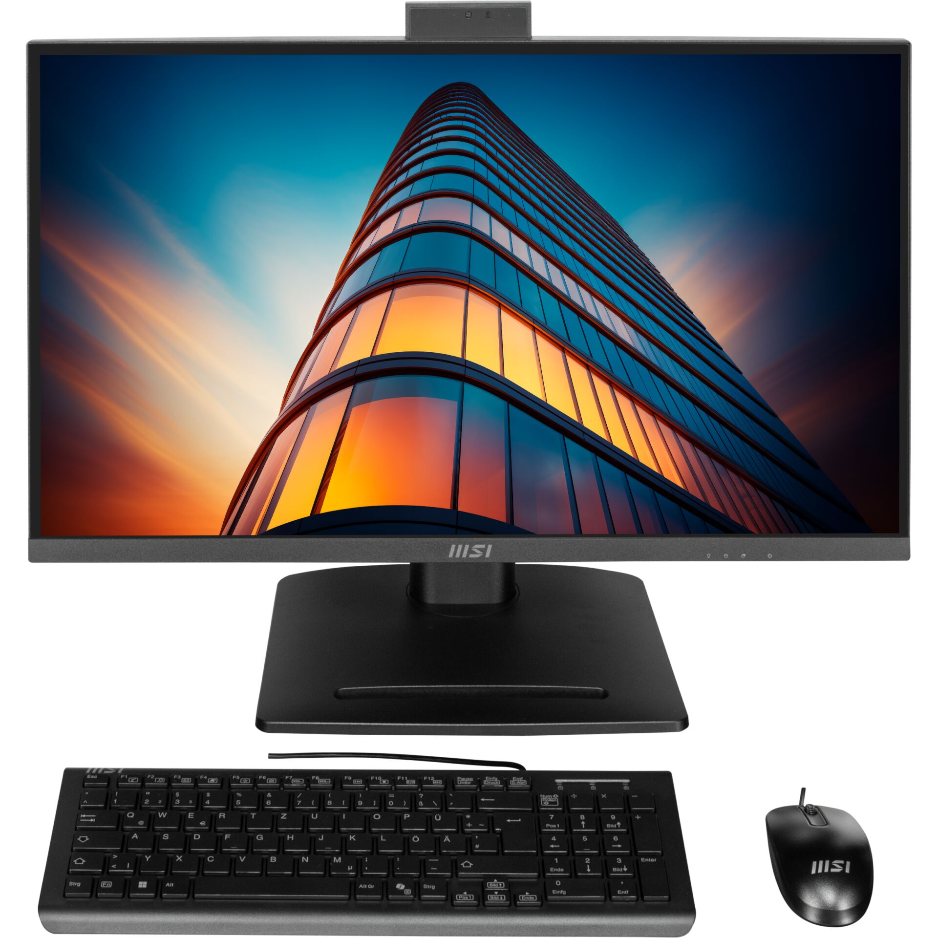 Monitor, All-in-one, Tastatur, Maus, Schwarz
