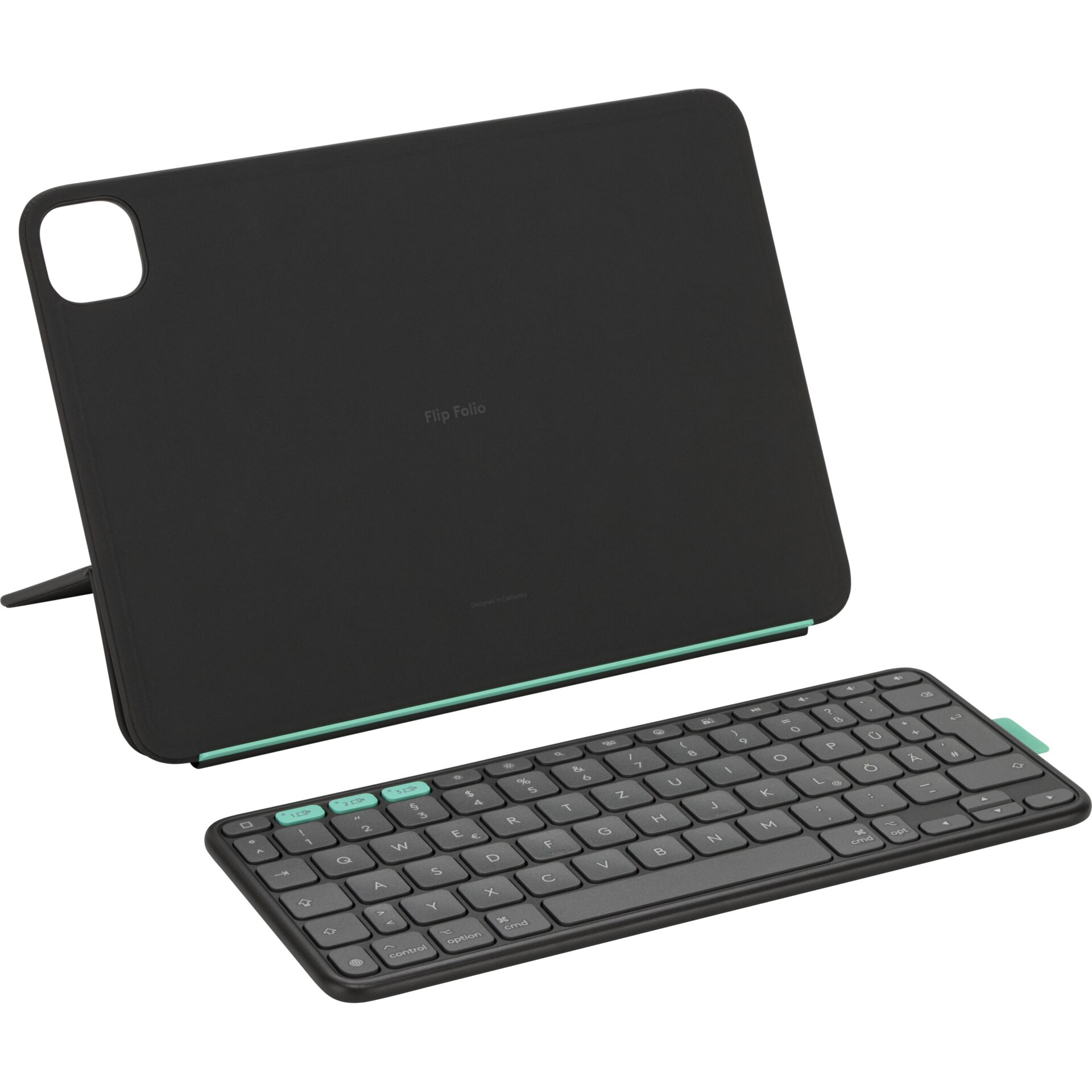 Tablet-Hülle, Tastaturhülle, Flip-Folio, Magnetische Tastatur, Schwarz
