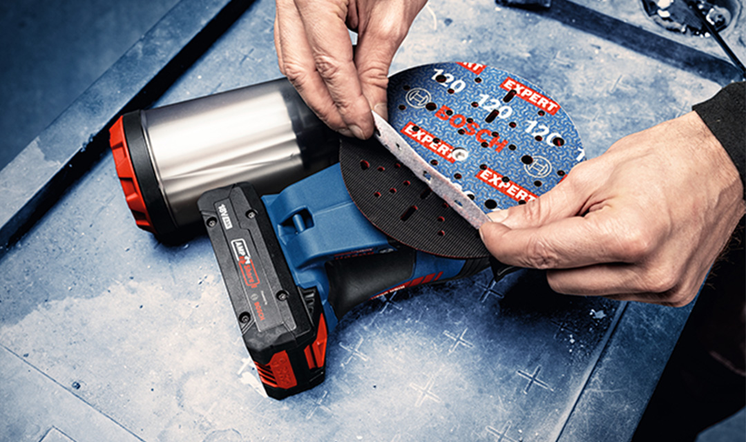 Akku-Bohrschleifer, Schleifpad, Exzenter-Schleifer, rotes/acoustic, Werkzeug, Kraftwerkzeug