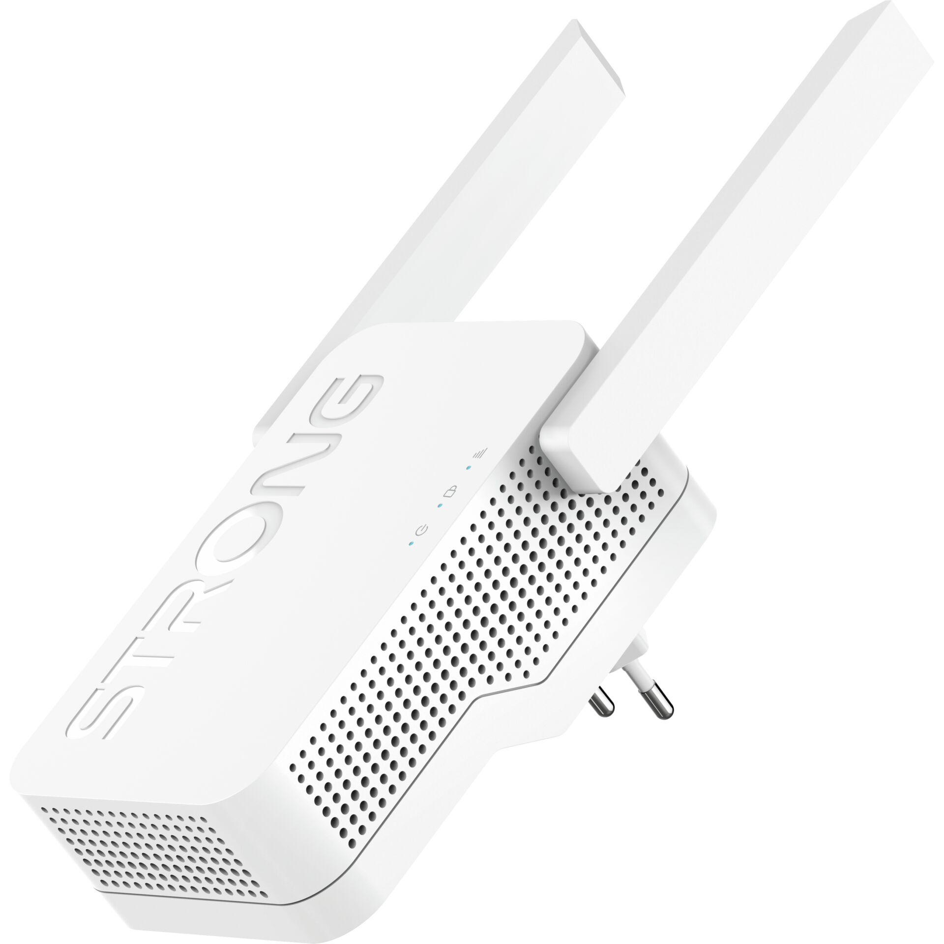 WLAN-Repeater, Router, weiße Gehäuse, Antennen, LAN-Kabel-Port