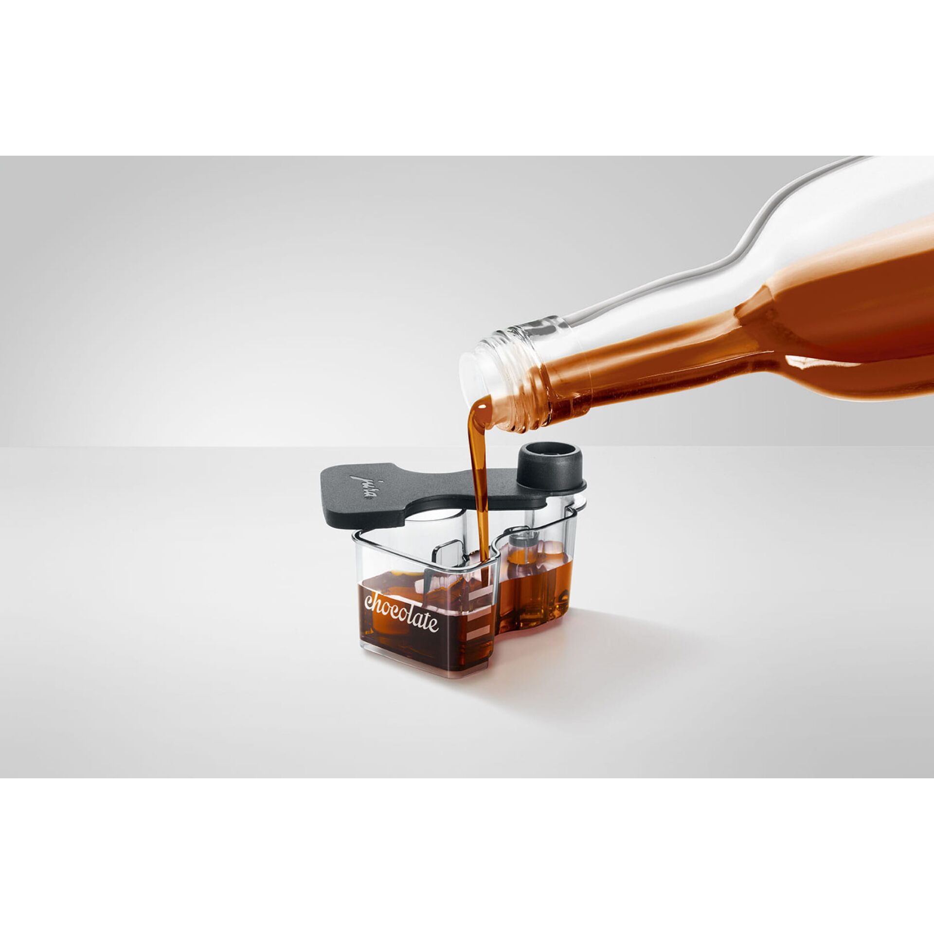 Schokoladenweinkasten, Flüssigkeitsbehälter, Schokoladenflasche, Karamellbraun, Präzisions-Stopfen