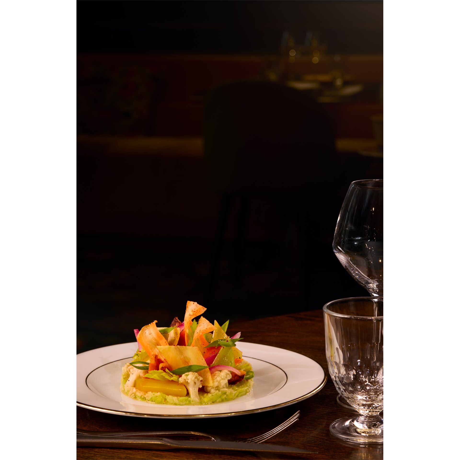 Glas, Präsentation des Essens, Mahlzeit, Mittagessen, Teller