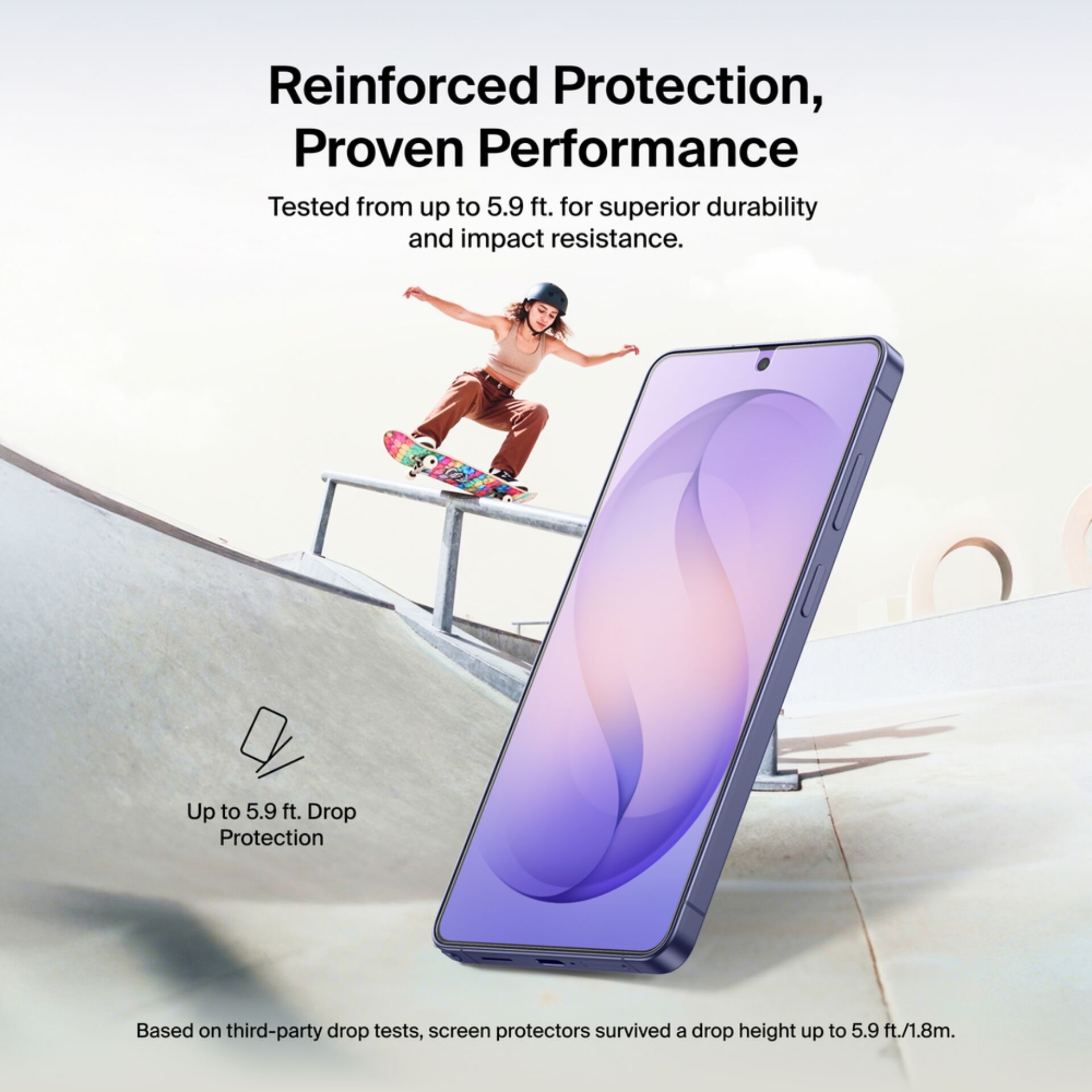 Smartphone, Drop protection, Violett, Edge-zu-Edge, Bildschirm-Schutz