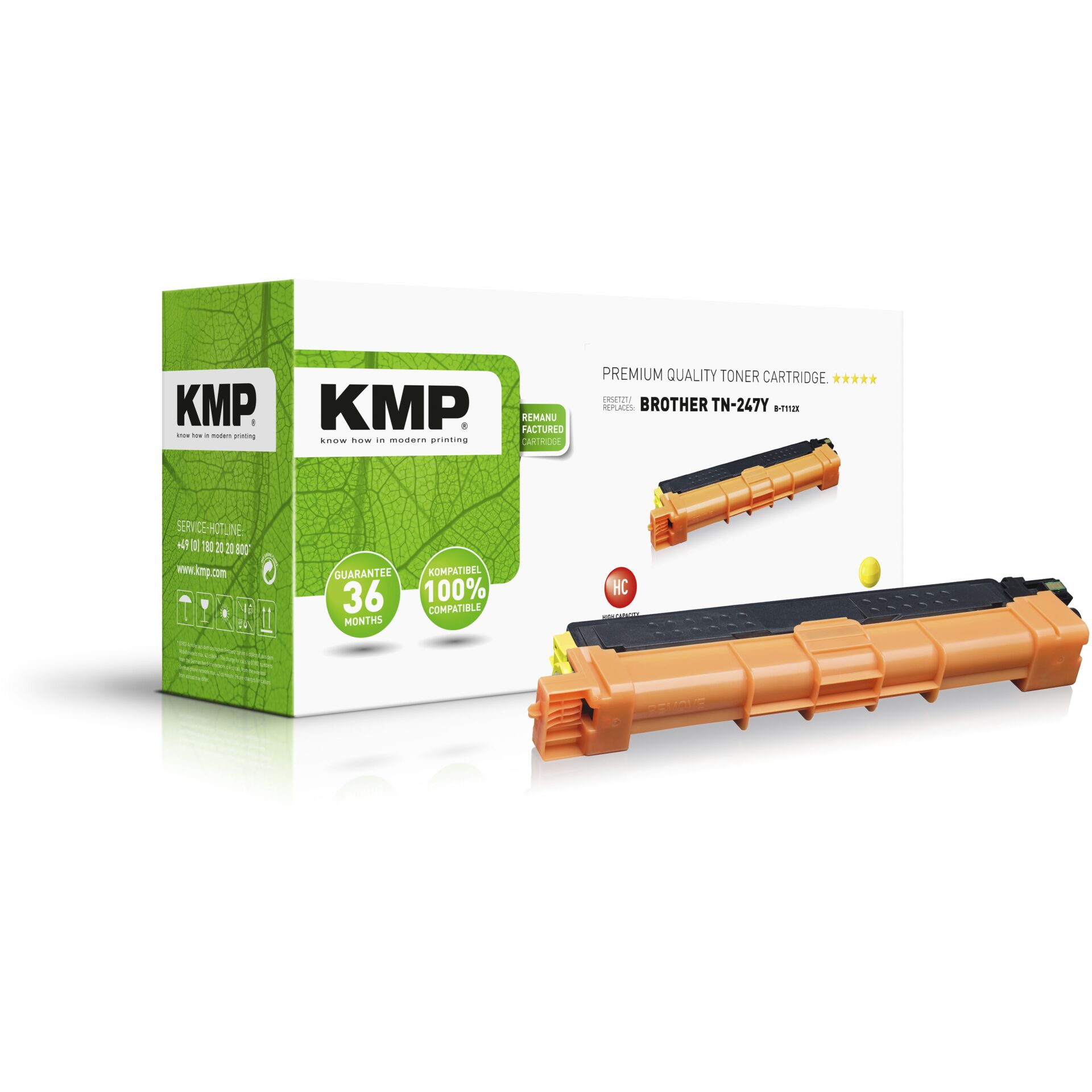 KMP B-T112X Toner yellow  kompatibel mit Brother TN-247 Y