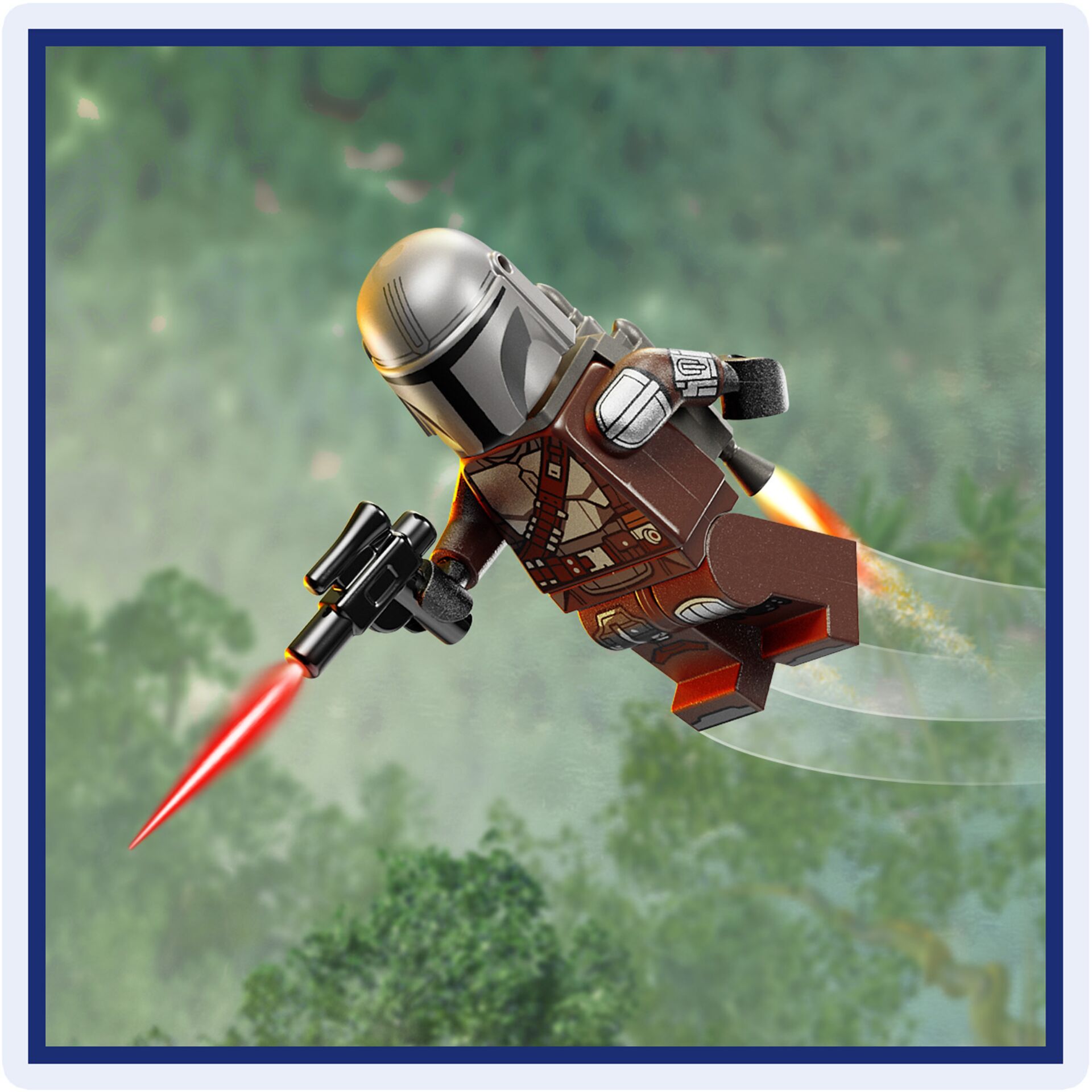 Lego, Minifigur, Flügelrakete, Roter Laser, Schwarz-Grau Rüstung
