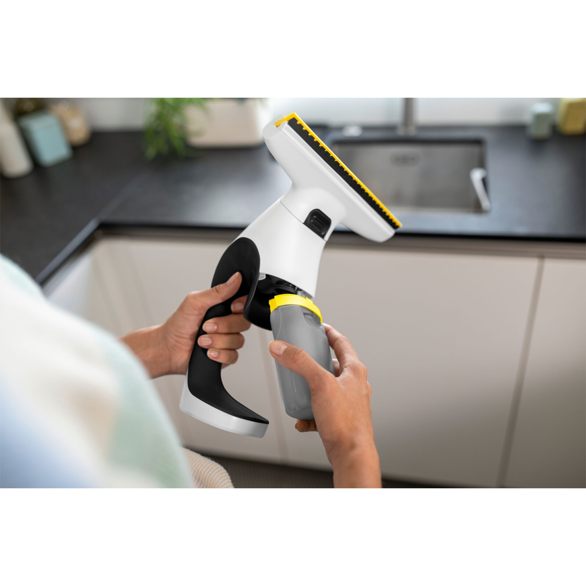 Kampfesreiniger, Fensterschaber, Handhalterung, Gelöster Griff, Kämmerreinigung