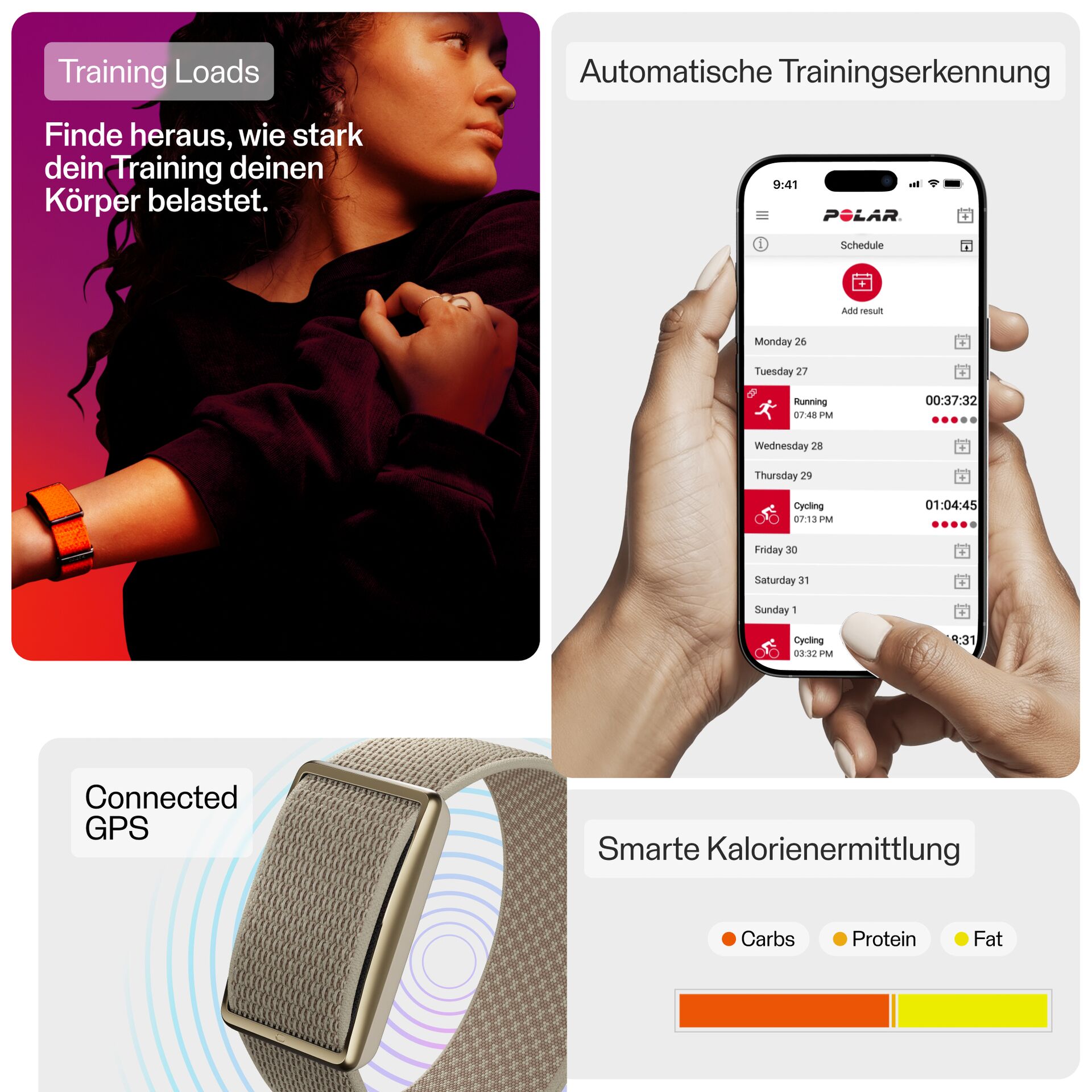 Fitness, Running app, Smartwatch, GPS, Kalorienverfolgung