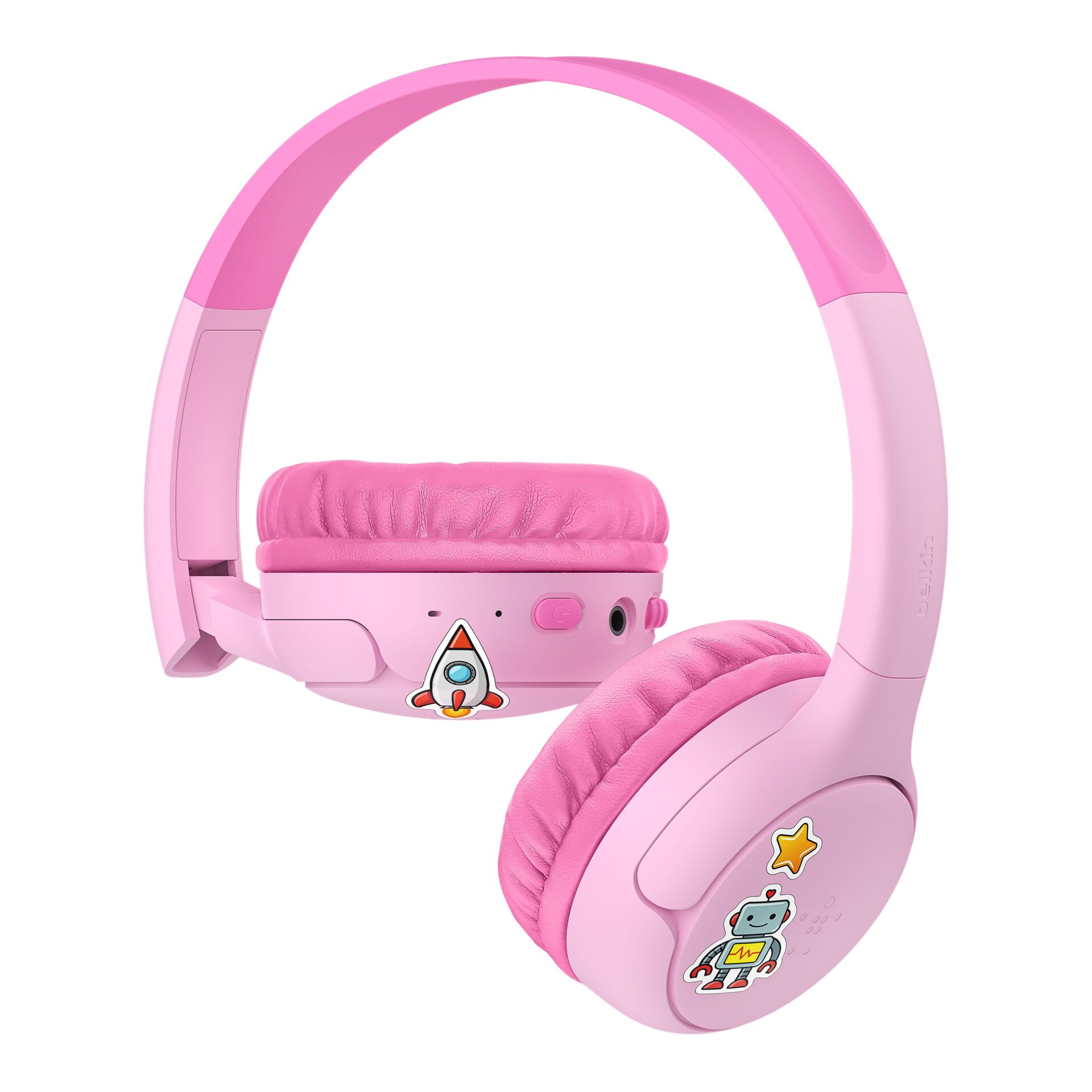 Kopfhörer, Kinderkopfhörer, pink, Over-Ear, Shiny pink