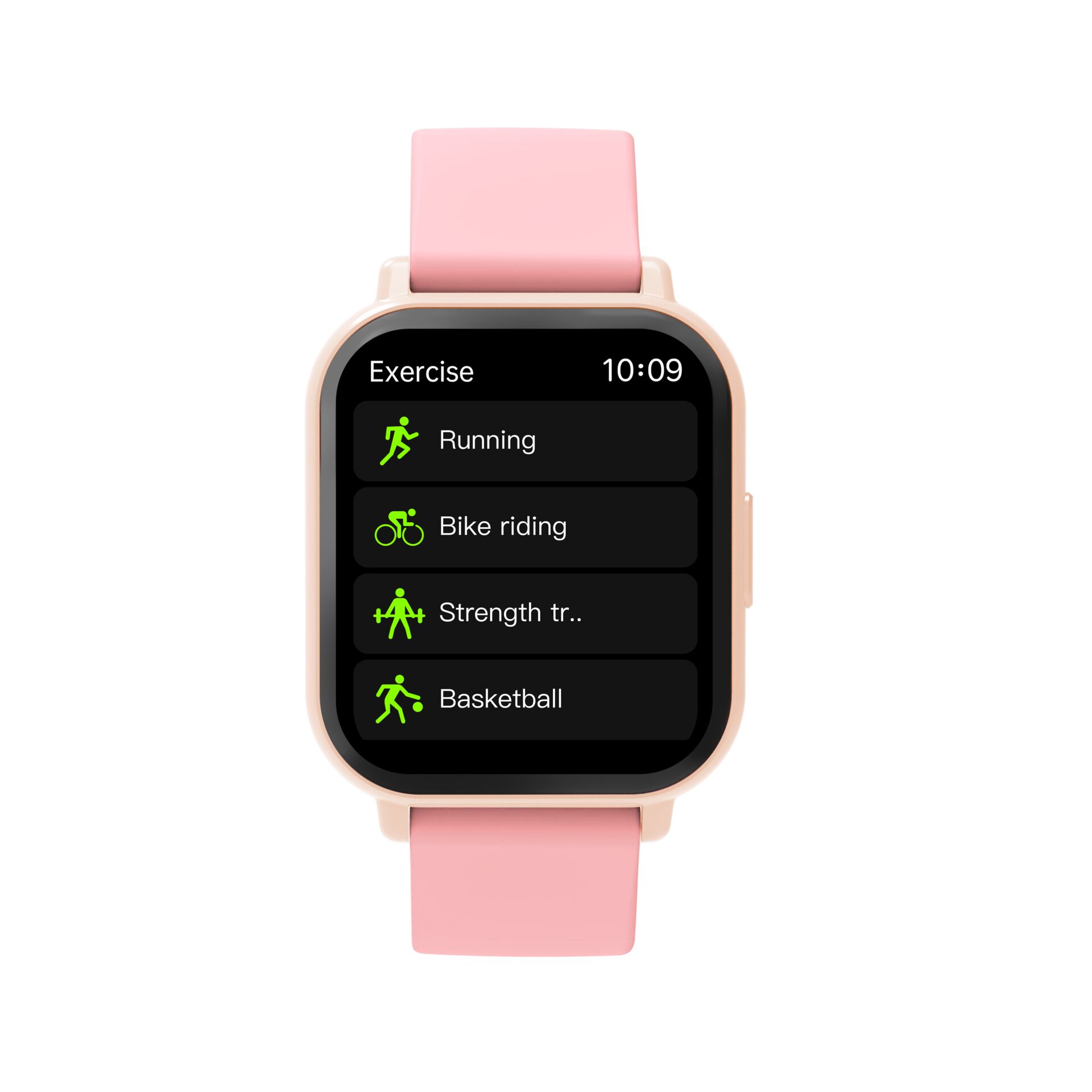 smartwatch, pink, digital-display, fitness, strap